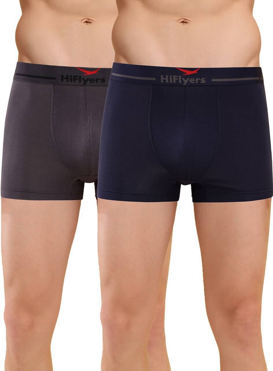 Hiflyers Pack of 2 Modal Trunks For Men's ( Grey ) Hiflyers Pack of 2 Modal Trunks For Men's ( Grey )
