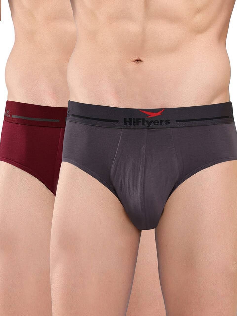 Hiflyers Pack of 2 Modal Briefs For Men's ( Grey ) Hiflyers Pack of 2 Modal Briefs For Men's ( Grey )