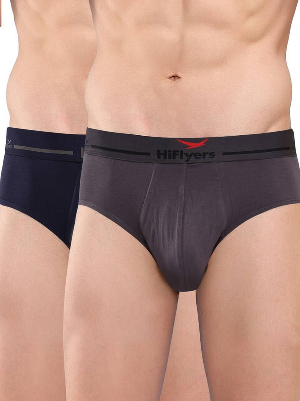     			Hiflyers Pack of 2 Modal Briefs For Men's ( Grey )