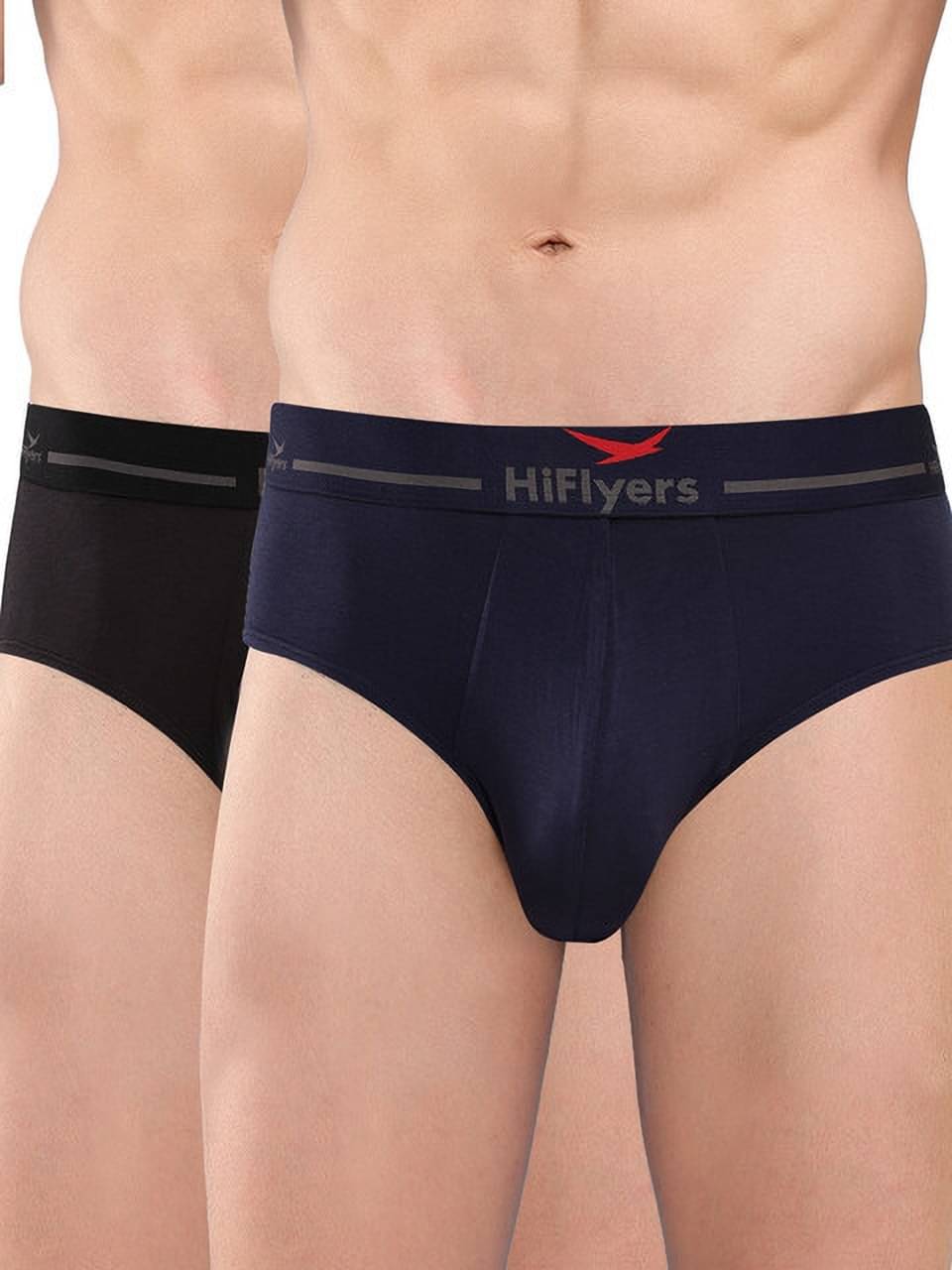 Hiflyers Pack of 2 Modal Briefs For Men's ( Black ) Hiflyers Pack of 2 Modal Briefs For Men's ( Black )