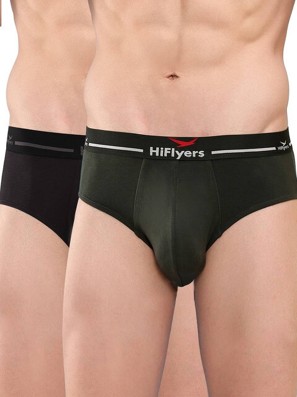    			Hiflyers Pack of 2 Modal Briefs For Men's ( Black )