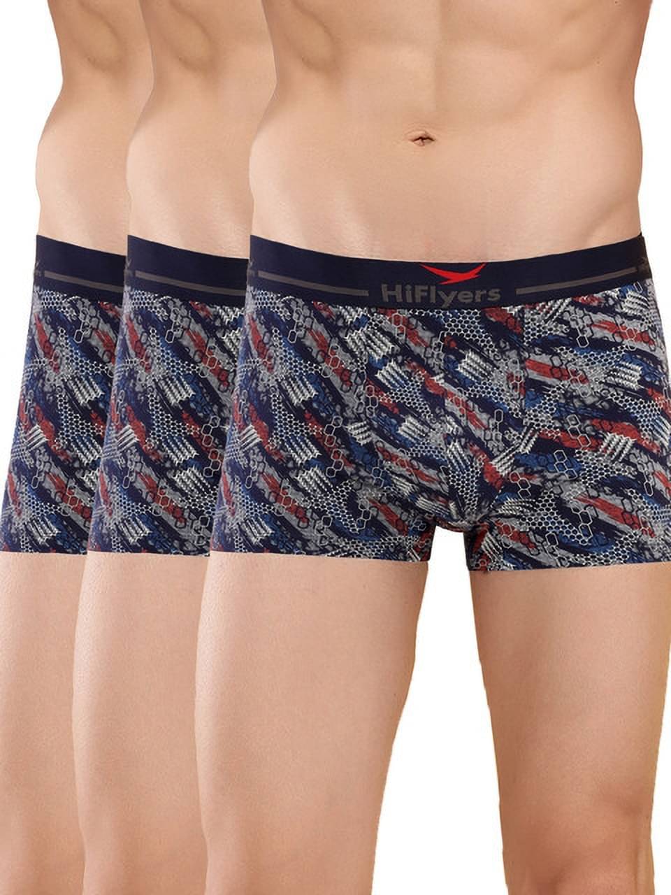 Hiflyers Pack of 3 Cotton Blend Trunks For Men's ( Blue ) Hiflyers Pack of 3 Cotton Blend Trunks For Men's ( Blue )