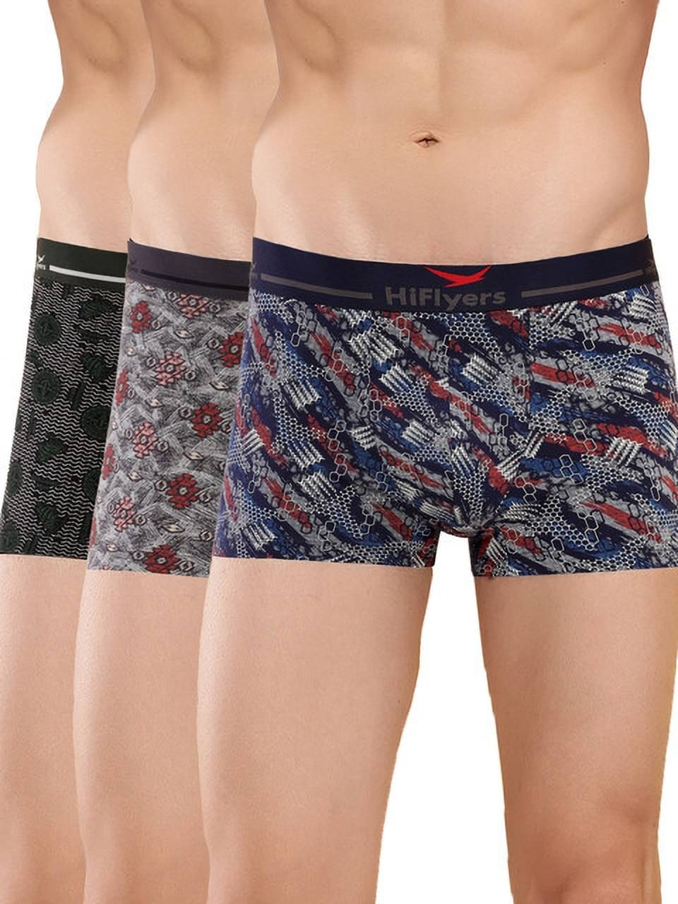 Hiflyers Pack of 3 Cotton Blend Trunks For Men's ( Grey )     			Hiflyers Pack of 3 Cotton Blend Trunks For Men's ( Grey )