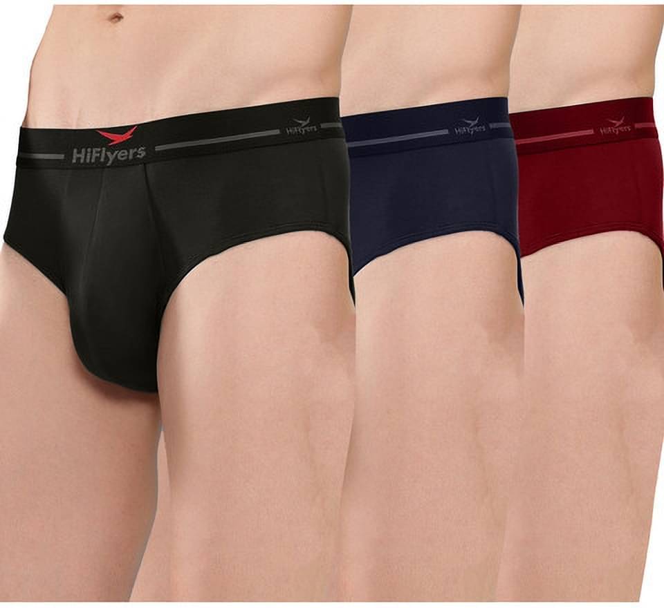 Hiflyers Pack of 3 Modal Briefs For Men's ( Grey )     			Hiflyers Pack of 3 Modal Briefs For Men's ( Grey )