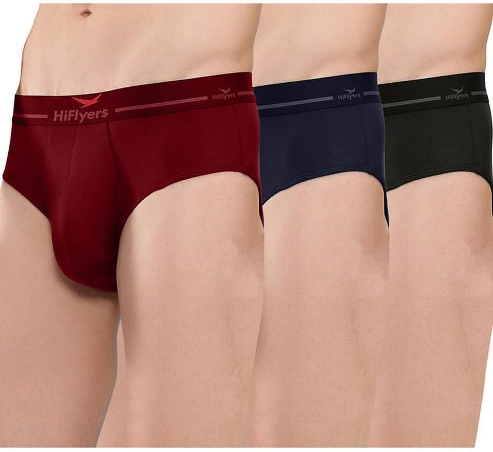     			Hiflyers Pack of 3 Modal Briefs For Men's ( Maroon )