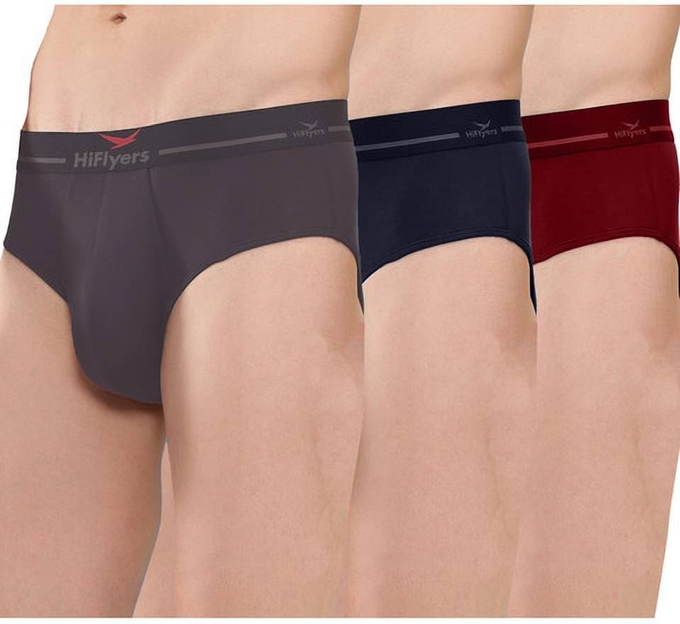     			Hiflyers Pack of 3 Modal Briefs For Men's ( Grey )
