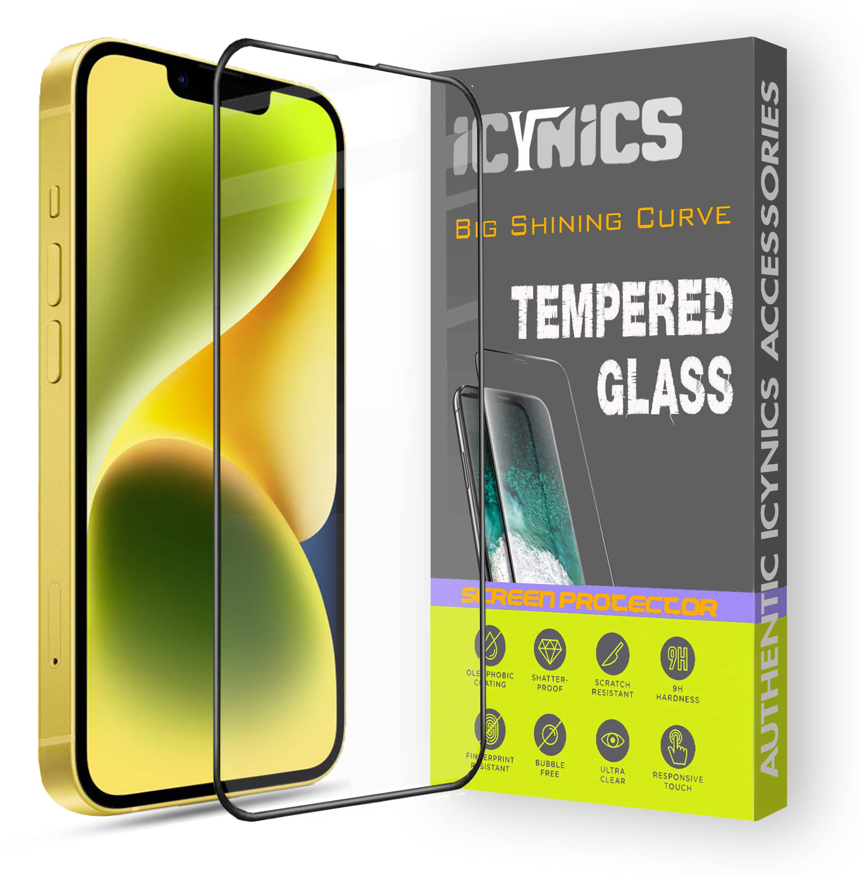 Icynics Tempered Glass Compatible For Apple iPhone 14 ( Pack of 1 ) Icynics Tempered Glass Compatible For Apple iPhone 14 ( Pack of 1 )