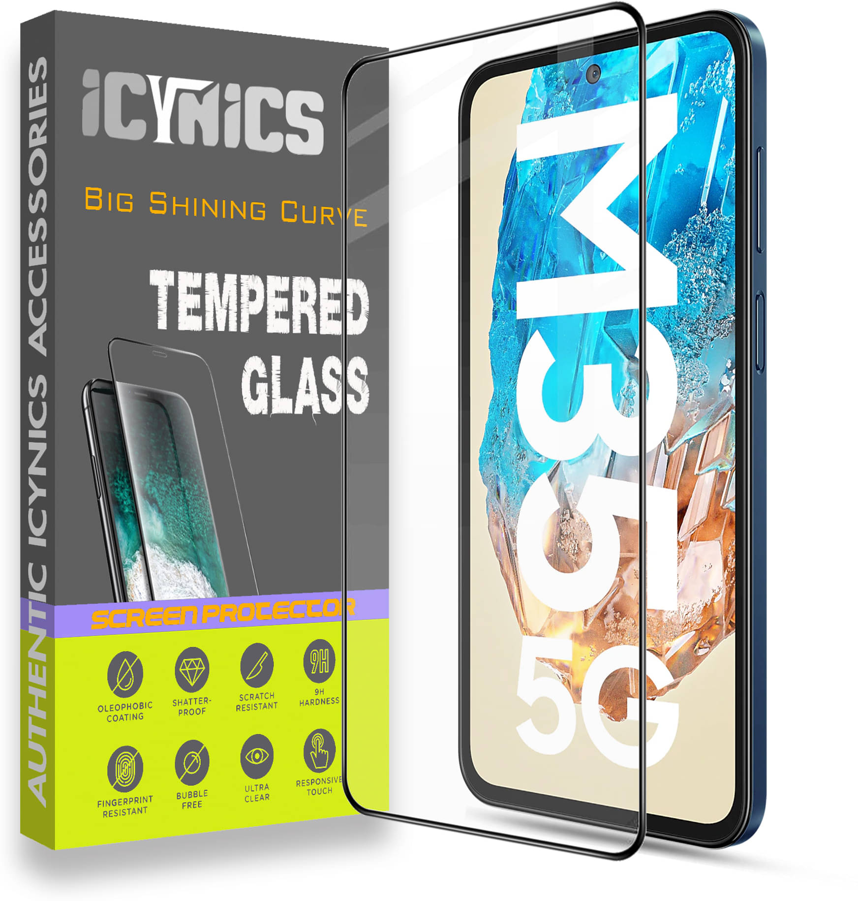     			Icynics Tempered Glass Compatible For Samsung Galaxy M34 5G ( Pack of 1 )
