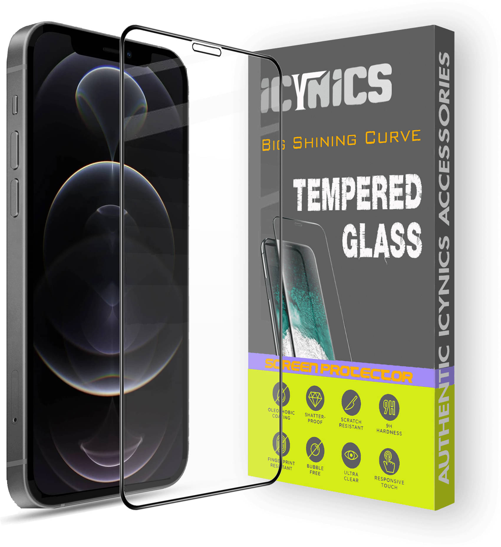 Icynics Tempered Glass Compatible For Apple iPhone 12 Pro ( Pack of 1 ) Icynics Tempered Glass Compatible For Apple iPhone 12 Pro ( Pack of 1 )