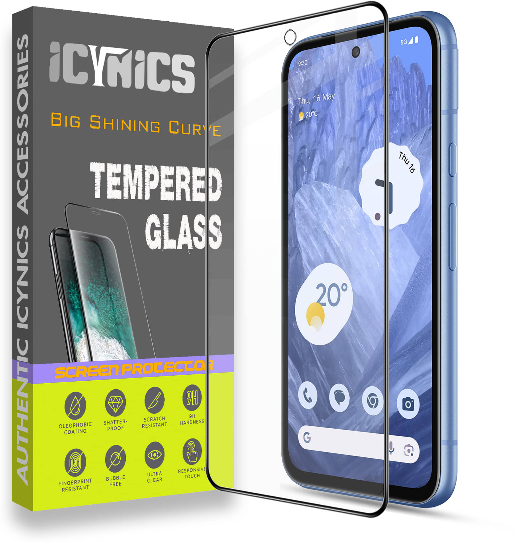 Icynics Tempered Glass Compatible For Google Pixel 8a ( Pack of 1 ) Icynics Tempered Glass Compatible For Google Pixel 8a ( Pack of 1 )