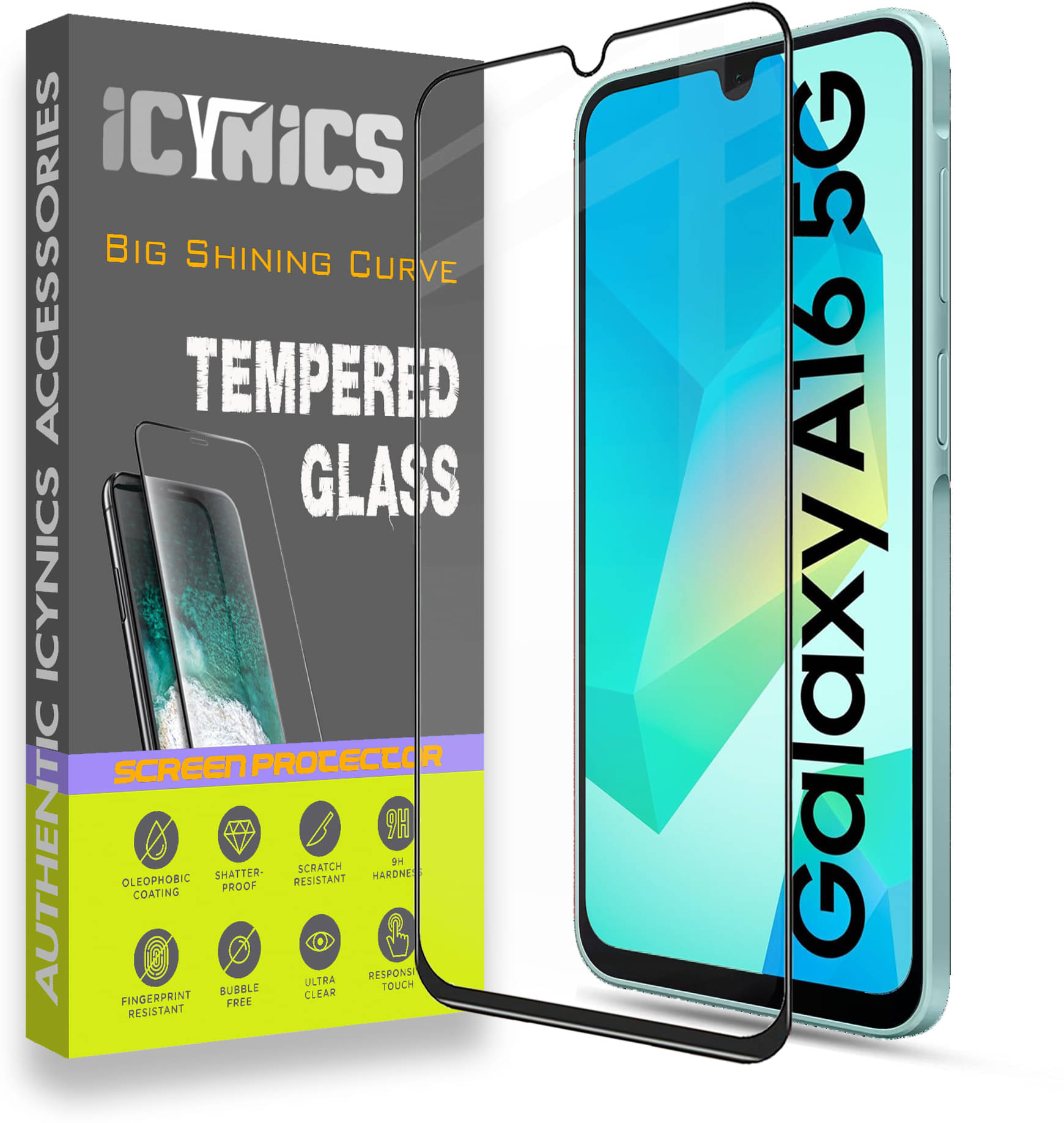     			Icynics Tempered Glass Compatible For Samsung Galaxy A16 5G ( Pack of 1 )