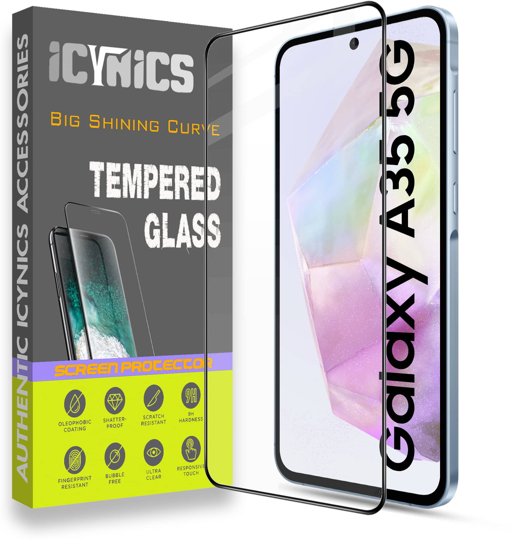     			Icynics Tempered Glass Compatible For Samsung Galaxy A35 5G ( Pack of 1 )