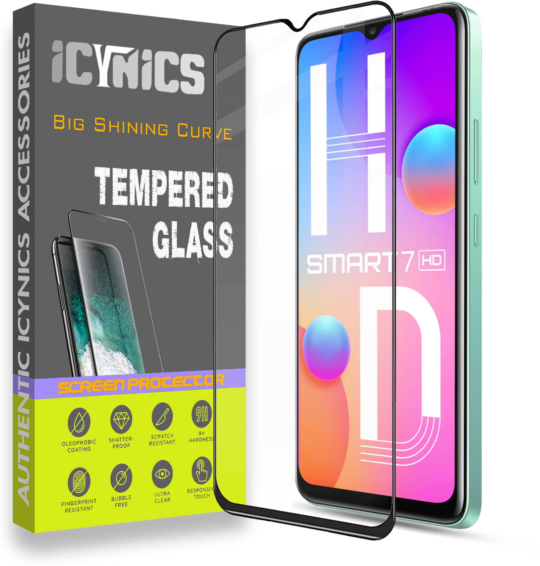 Icynics Tempered Glass Compatible For Infinix Smart 7 HD ( Pack of 1 ) Icynics Tempered Glass Compatible For Infinix Smart 7 HD ( Pack of 1 )