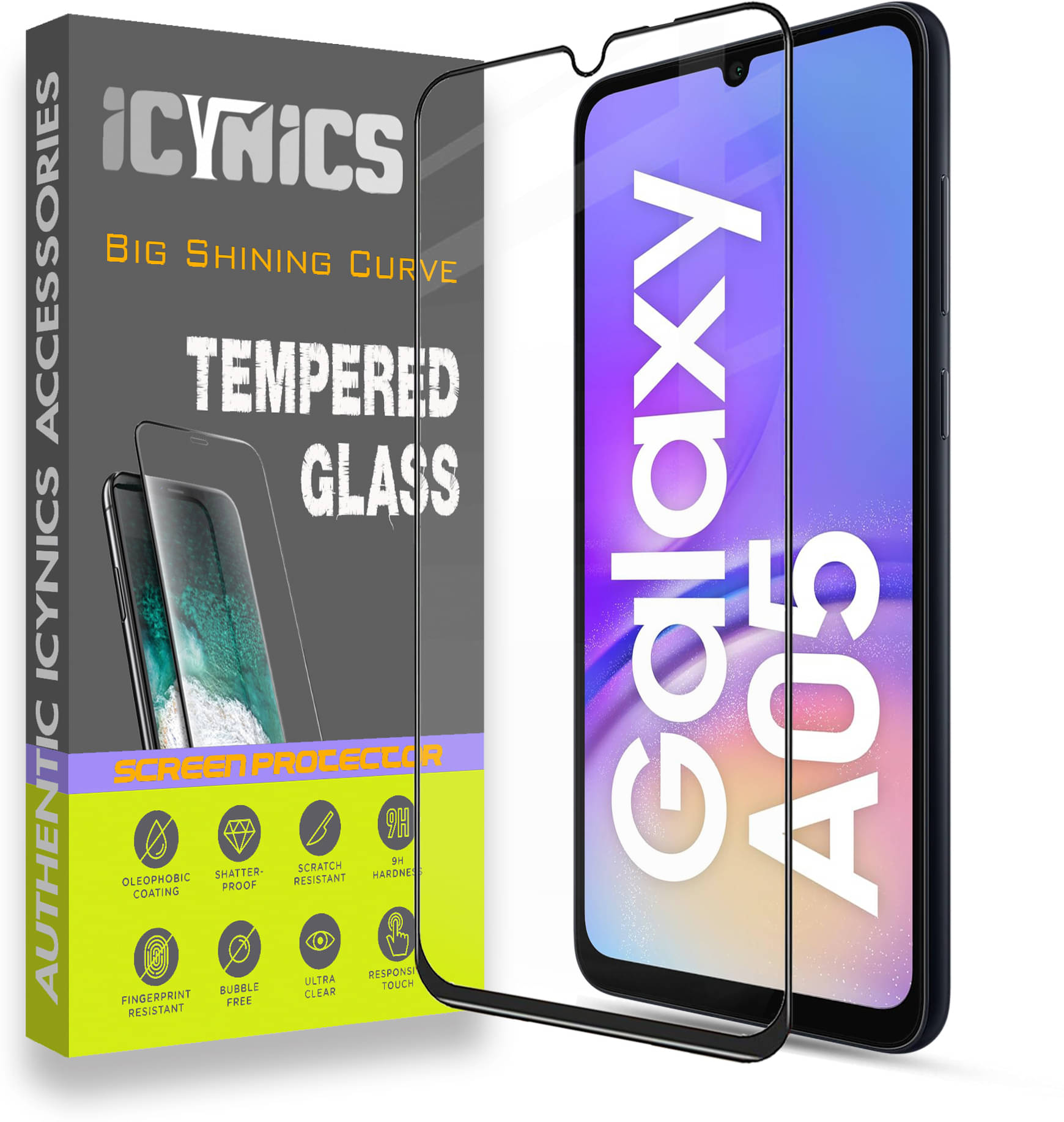 Icynics Tempered Glass Compatible For Samsung Galaxy A05 ( Pack of 1 ) Icynics Tempered Glass Compatible For Samsung Galaxy A05 ( Pack of 1 )