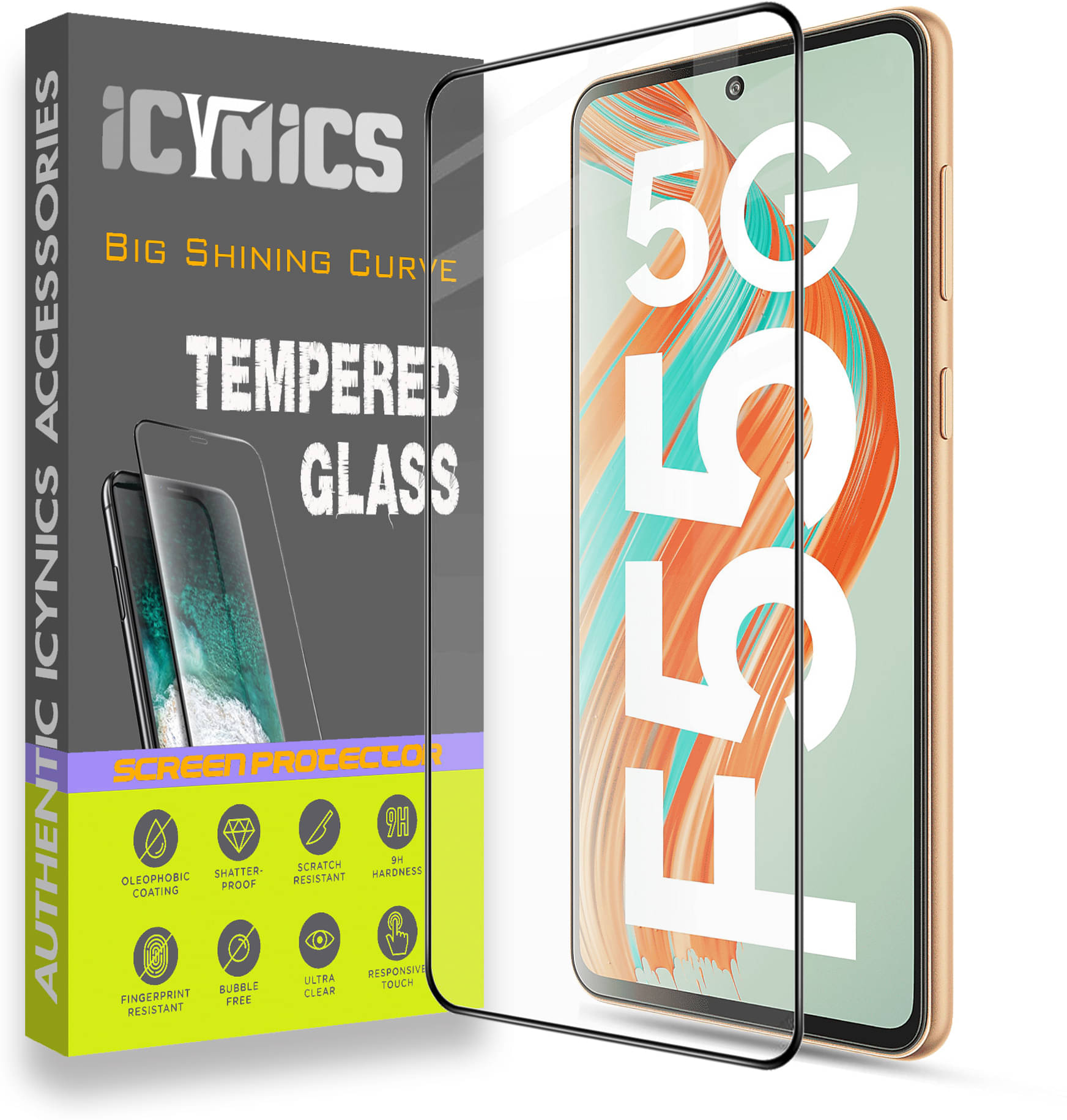     			Icynics Tempered Glass Compatible For Samsung Galaxy F55 5G ( Pack of 1 )