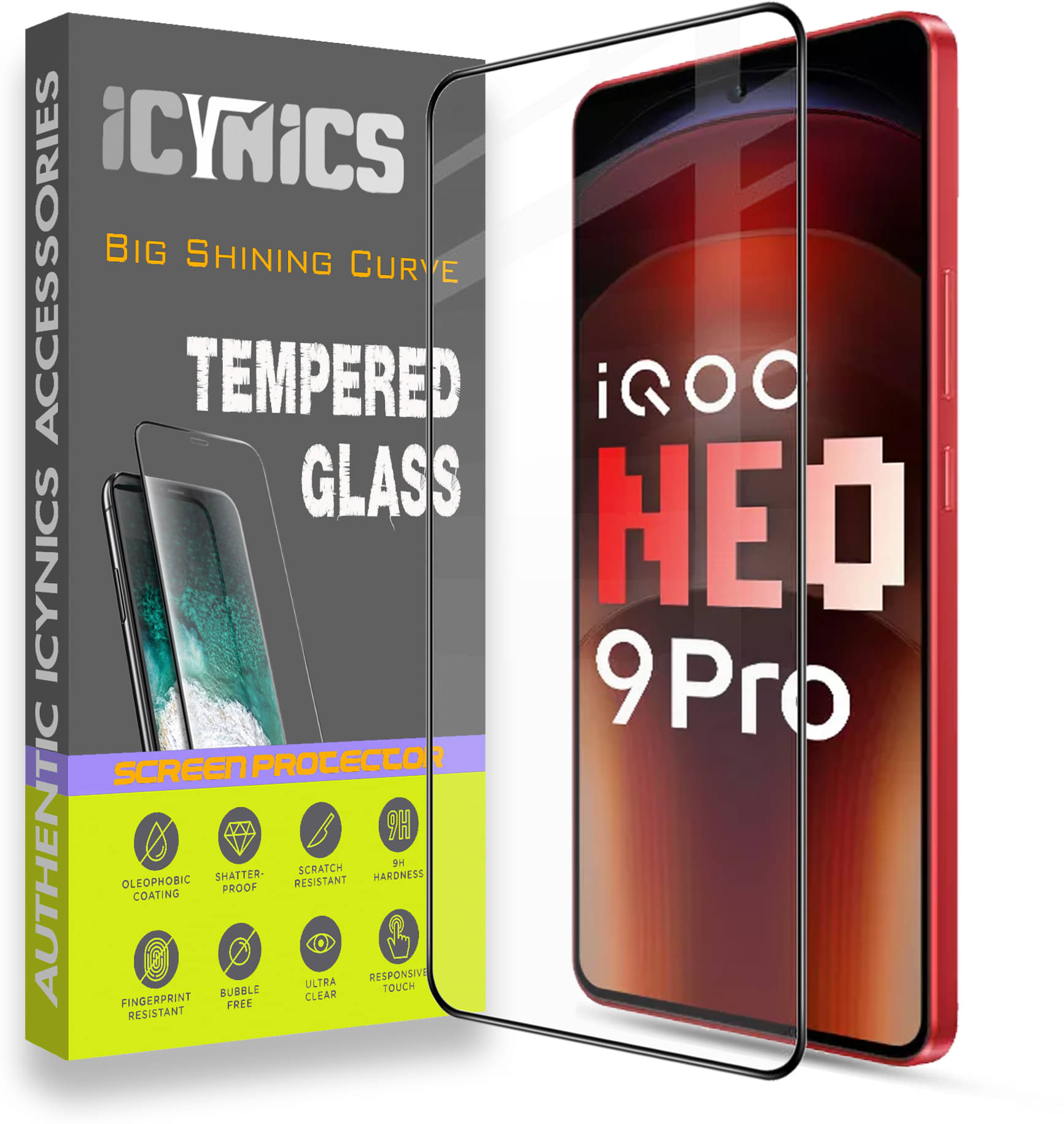 Icynics Tempered Glass Compatible For IQOO Neo 9 Pro 5G ( Pack of 1 ) Icynics Tempered Glass Compatible For IQOO Neo 9 Pro 5G ( Pack of 1 )