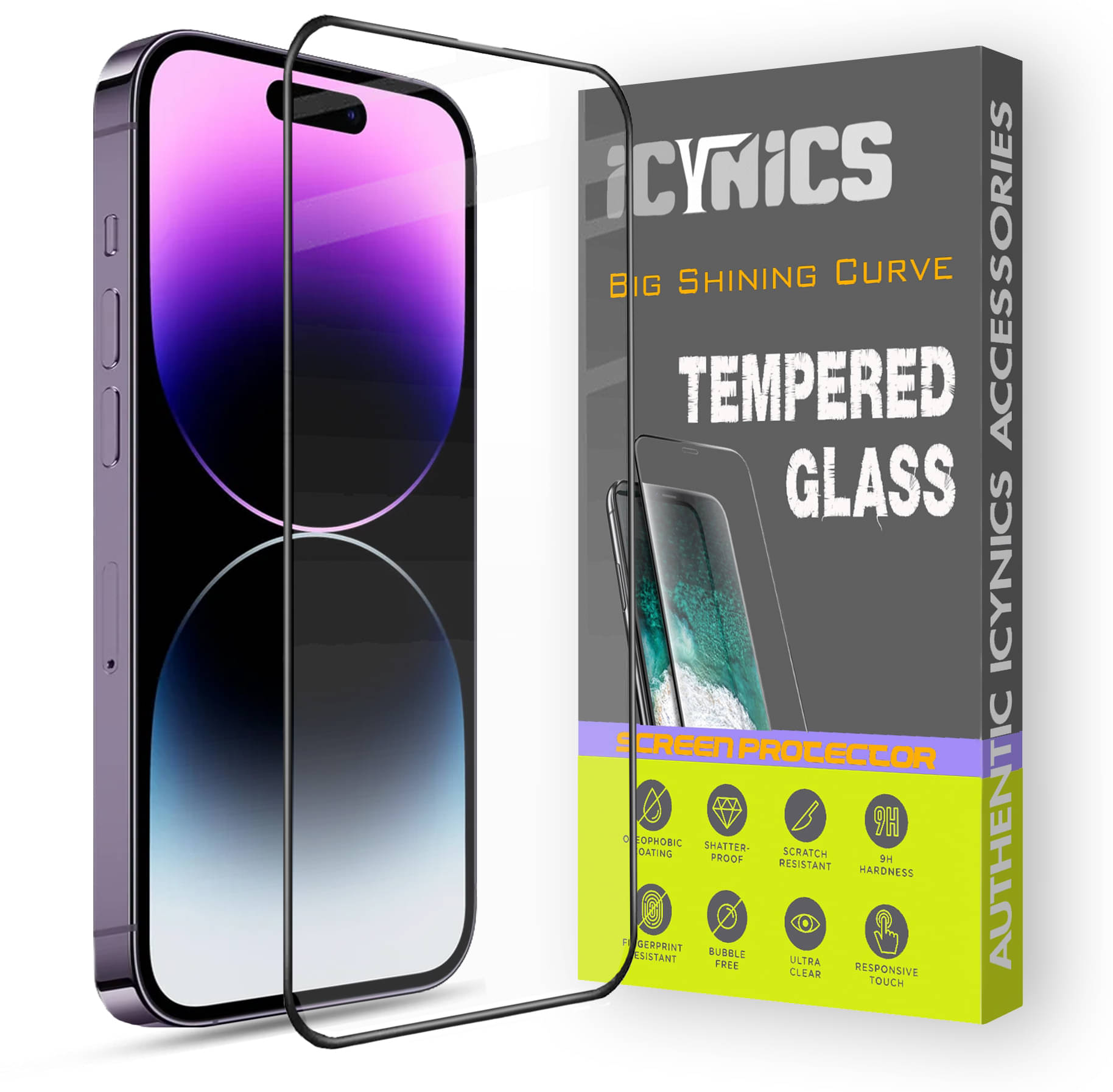 Icynics Tempered Glass Compatible For Apple iPhone 14 Pro Max ( Pack of 1 )     			Icynics Tempered Glass Compatible For Apple iPhone 14 Pro Max ( Pack of 1 )