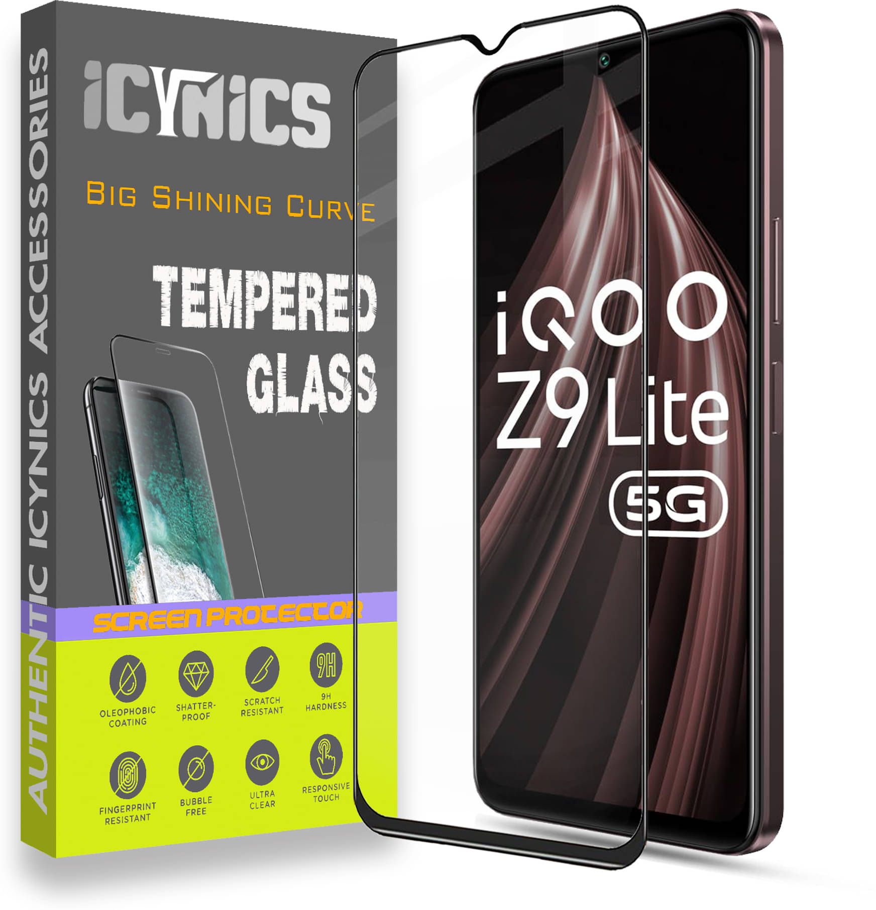     			Icynics Tempered Glass Compatible For iQOO Z9 Lite 5G ( Pack of 1 )