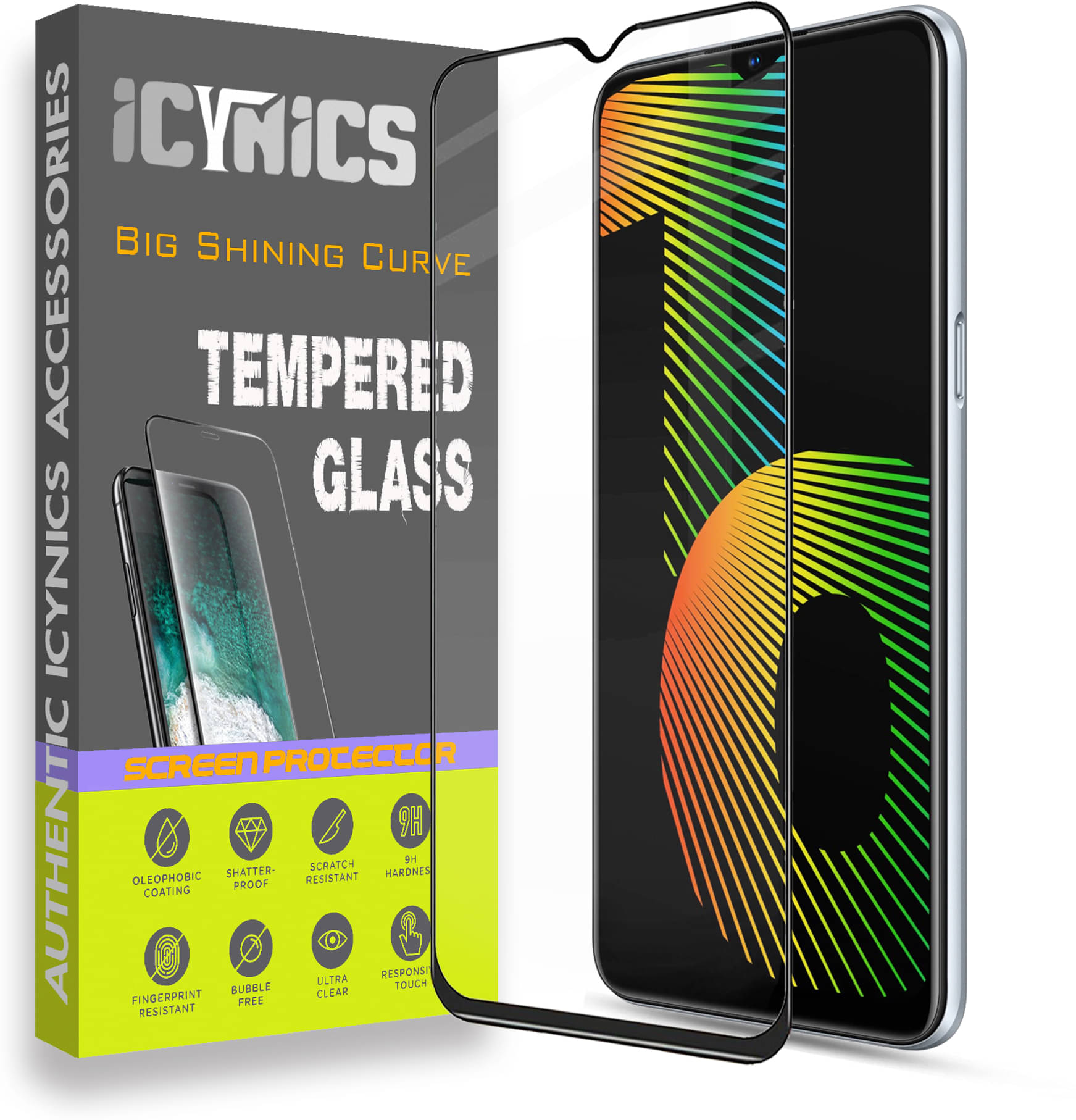 Icynics Tempered Glass Compatible For Realme Narzo 10 ( Pack of 1 ) Icynics Tempered Glass Compatible For Realme Narzo 10 ( Pack of 1 )
