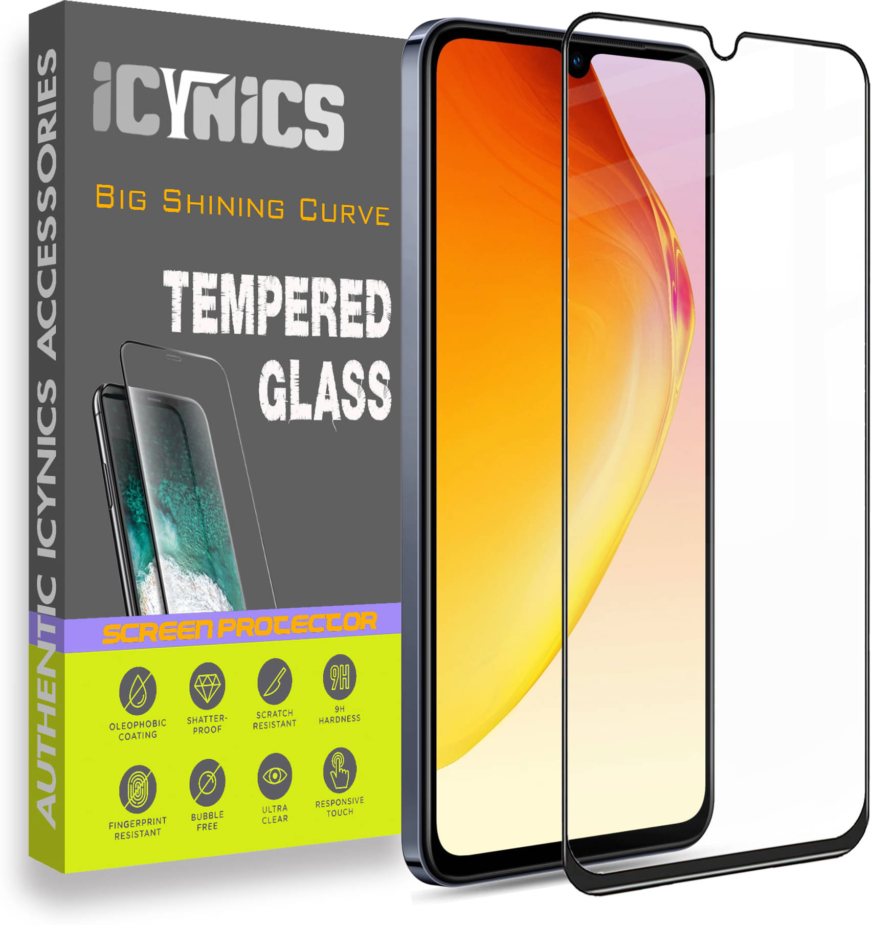 Icynics Tempered Glass Compatible For Vivo V25 ( Pack of 1 ) Icynics Tempered Glass Compatible For Vivo V25 ( Pack of 1 )