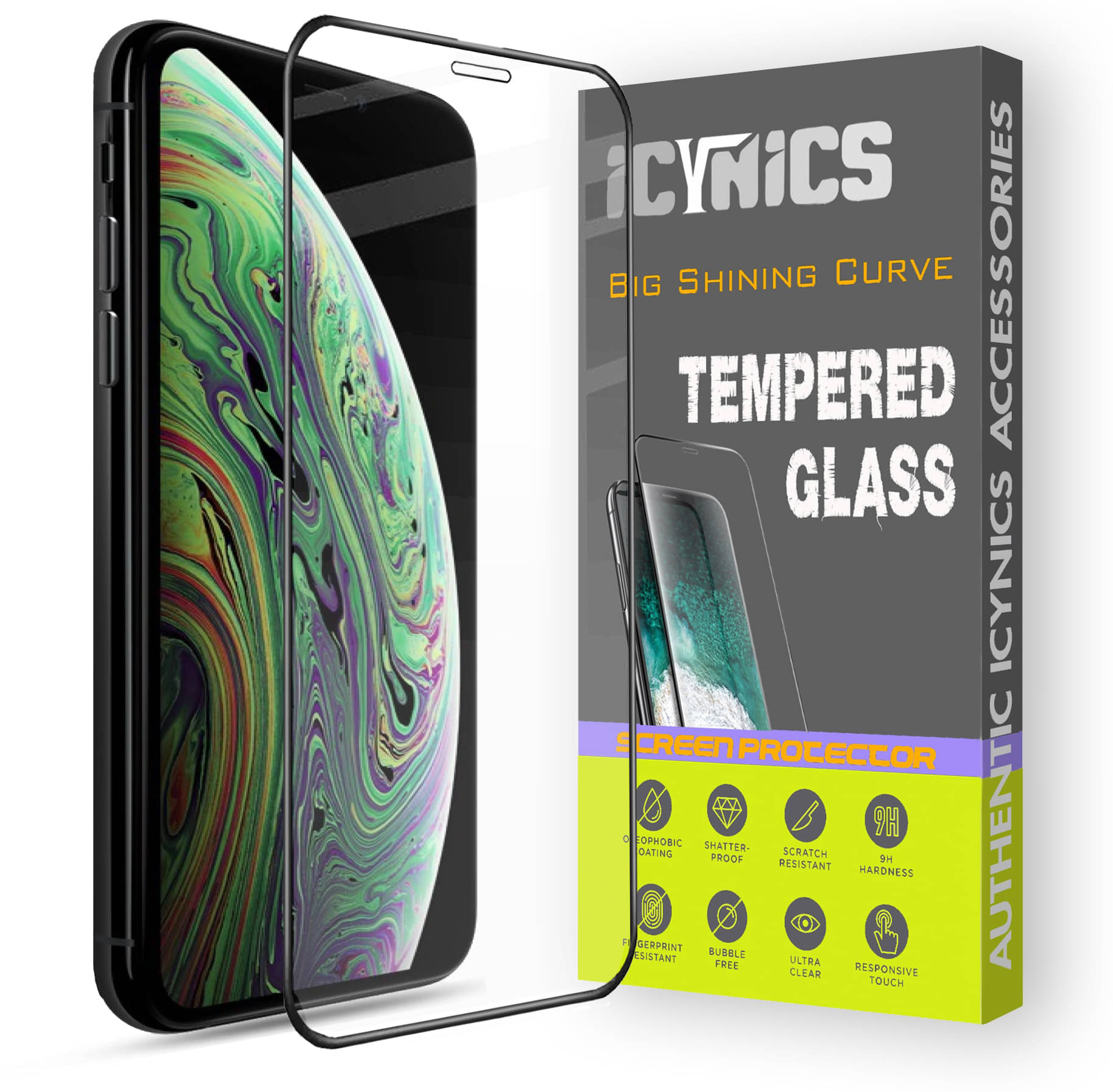 Icynics Tempered Glass Compatible For Apple iPhone XS ( Pack of 1 ) Icynics Tempered Glass Compatible For Apple iPhone XS ( Pack of 1 )