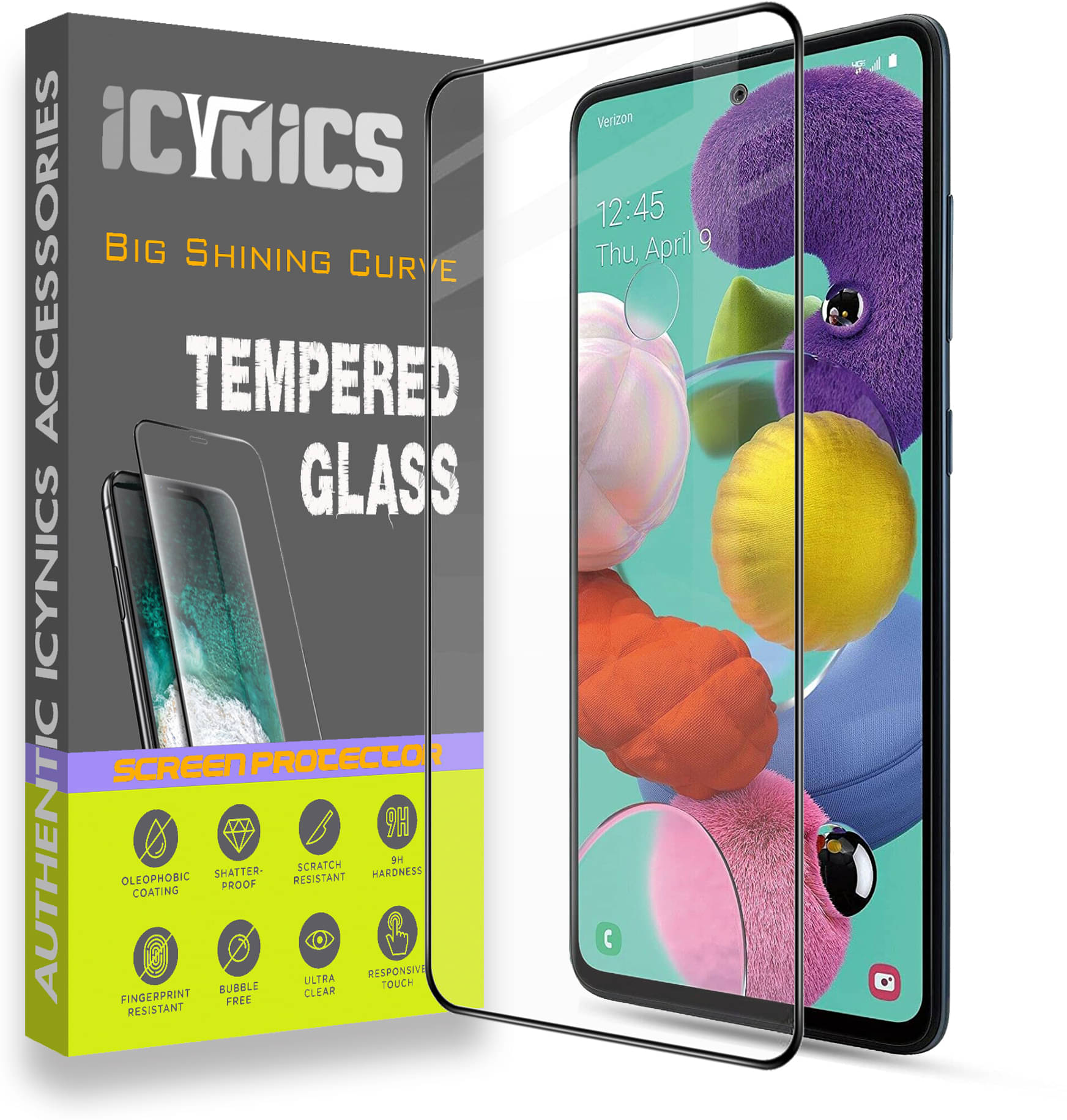     			Icynics Tempered Glass Compatible For Samsung Galaxy A51 ( Pack of 1 )