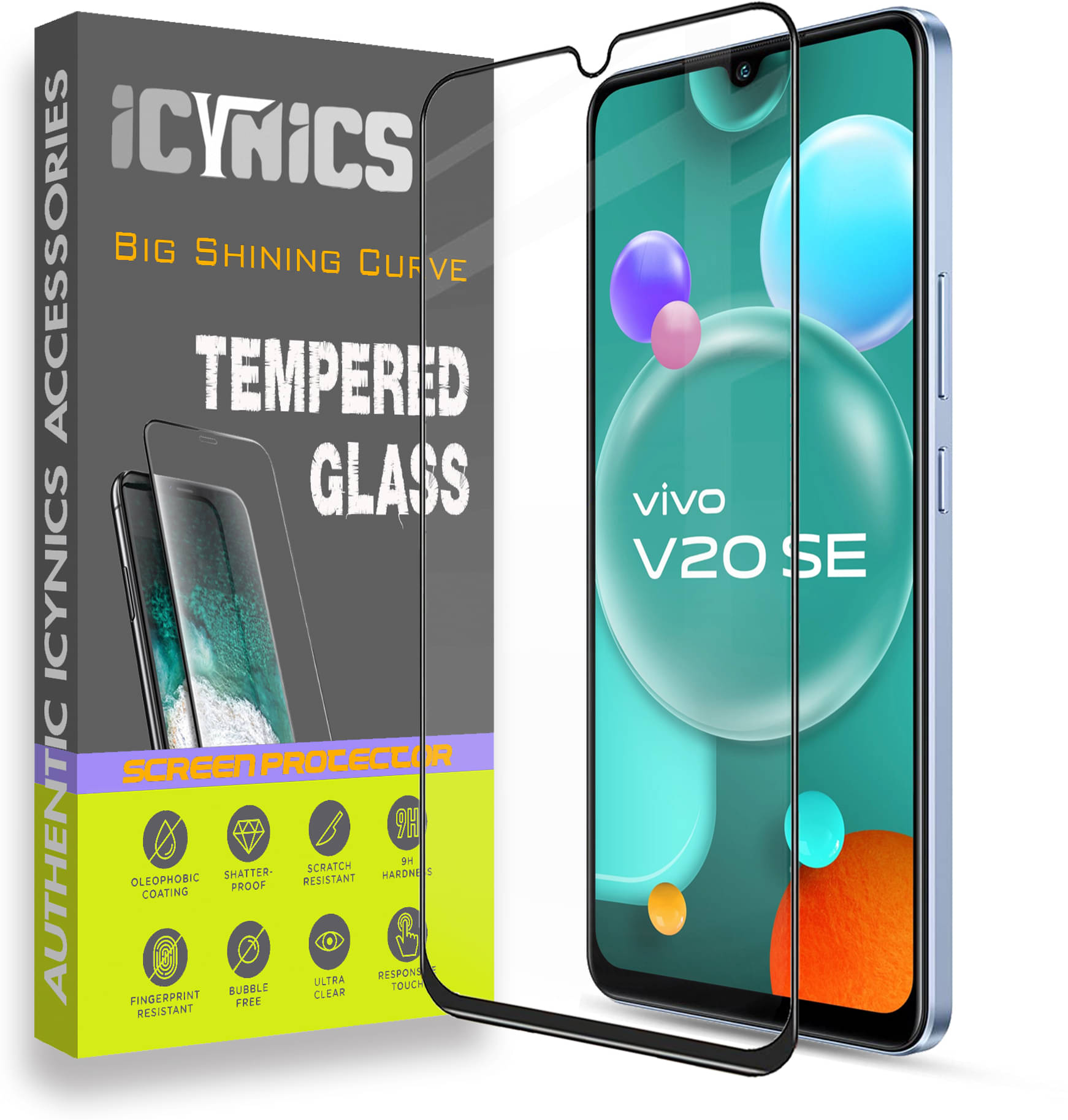     			Icynics Tempered Glass Compatible For Vivo V20 SE ( Pack of 1 )