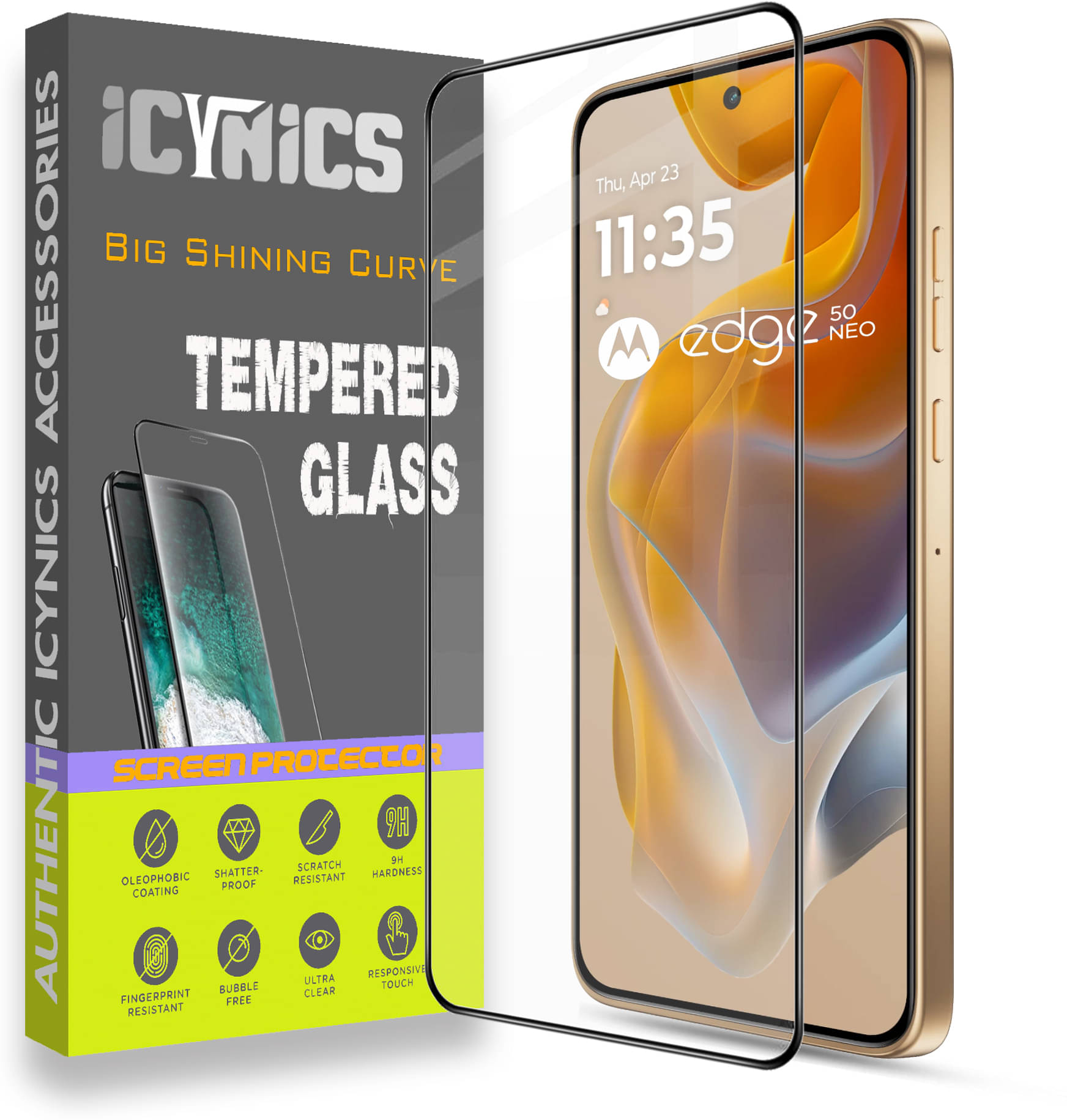     			Icynics Tempered Glass Compatible For MOTOROLA Edge 50 Neo ( Pack of 1 )