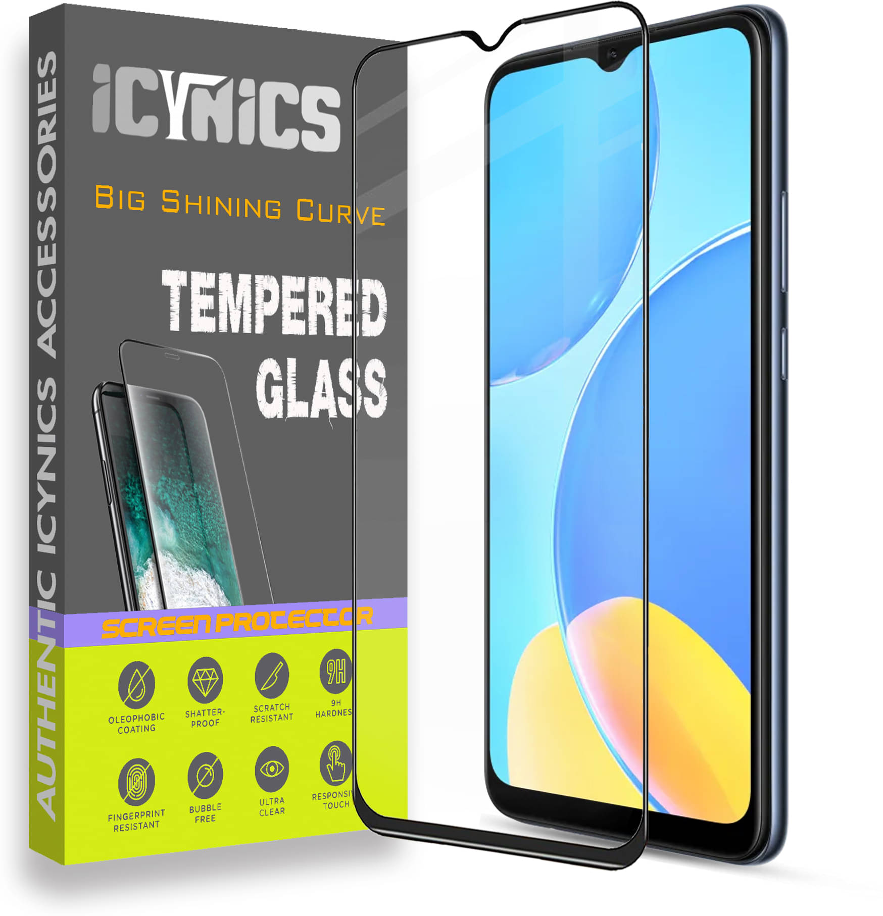 Icynics Tempered Glass Compatible For Oppo A15s ( Pack of 1 ) Icynics Tempered Glass Compatible For Oppo A15s ( Pack of 1 )