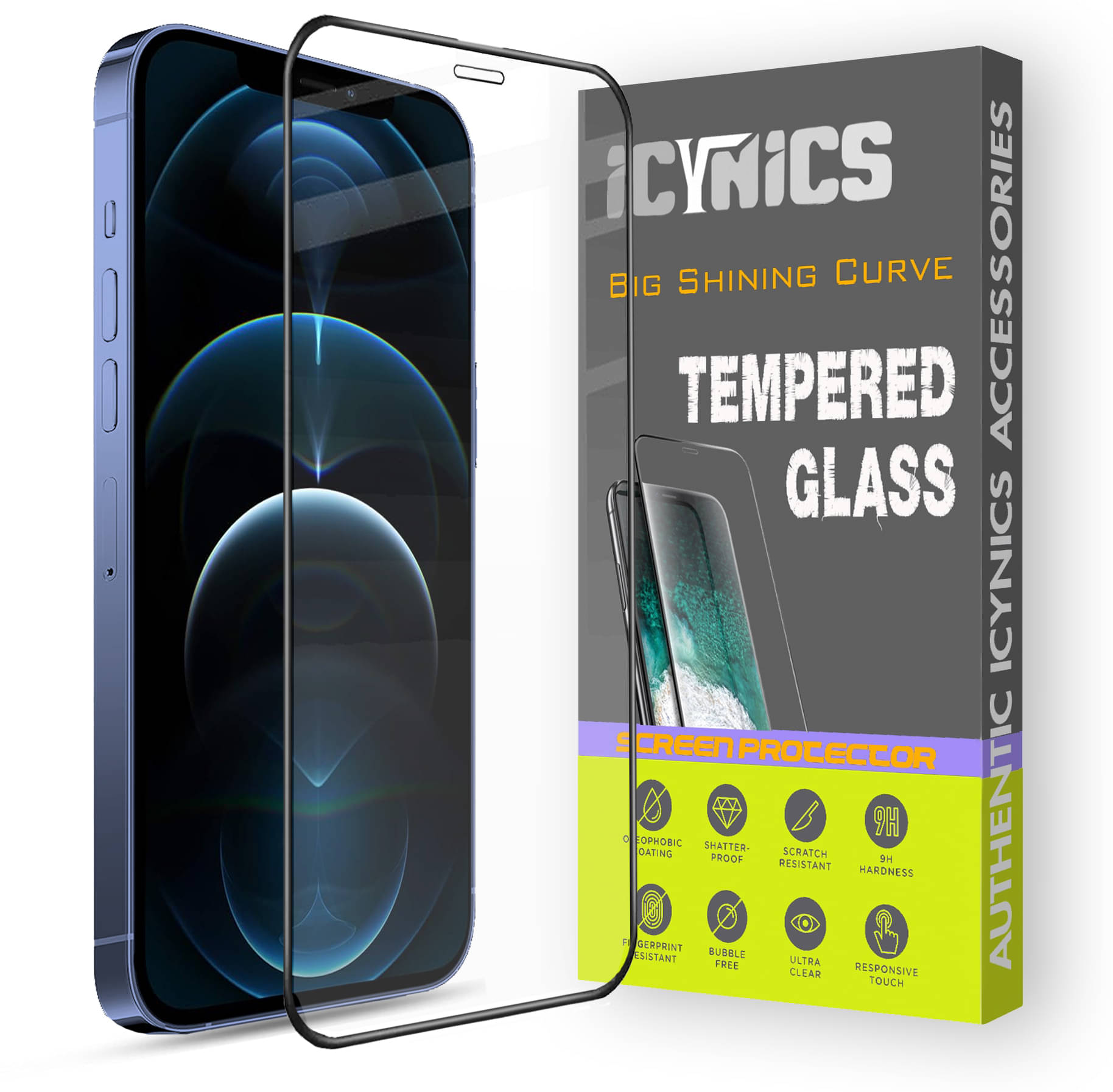     			Icynics Tempered Glass Compatible For Apple iPhone 12 Pro Max ( Pack of 1 )