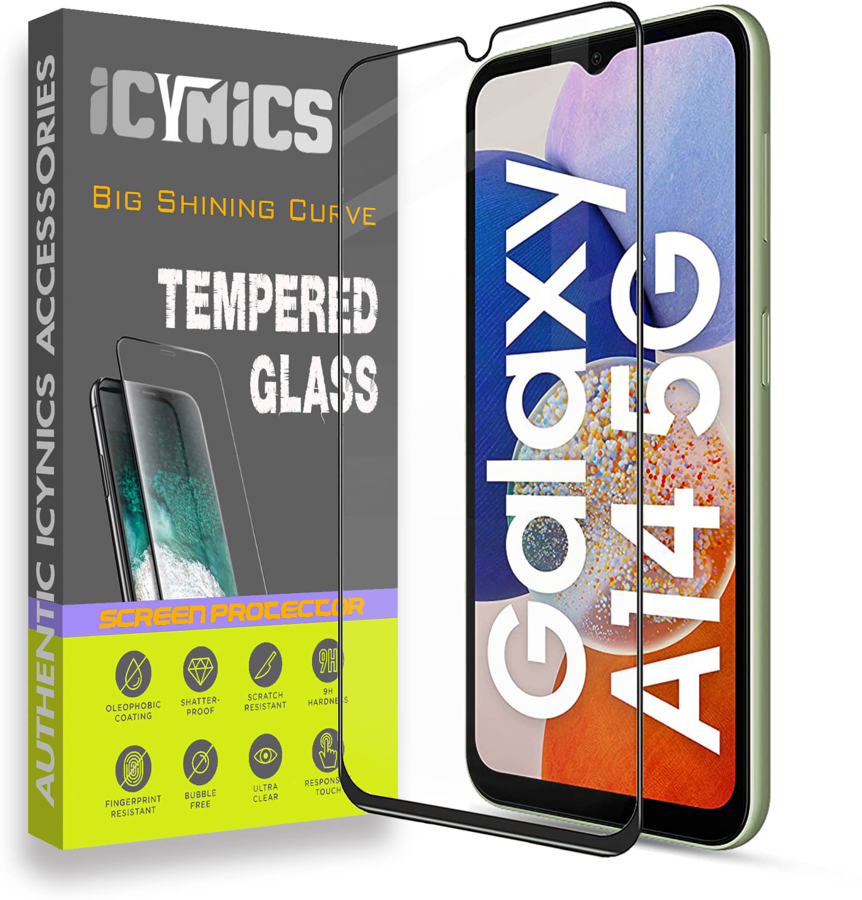 Icynics Tempered Glass Compatible For Samsung Galaxy A14 5G ( Pack of 1 ) Icynics Tempered Glass Compatible For Samsung Galaxy A14 5G ( Pack of 1 )