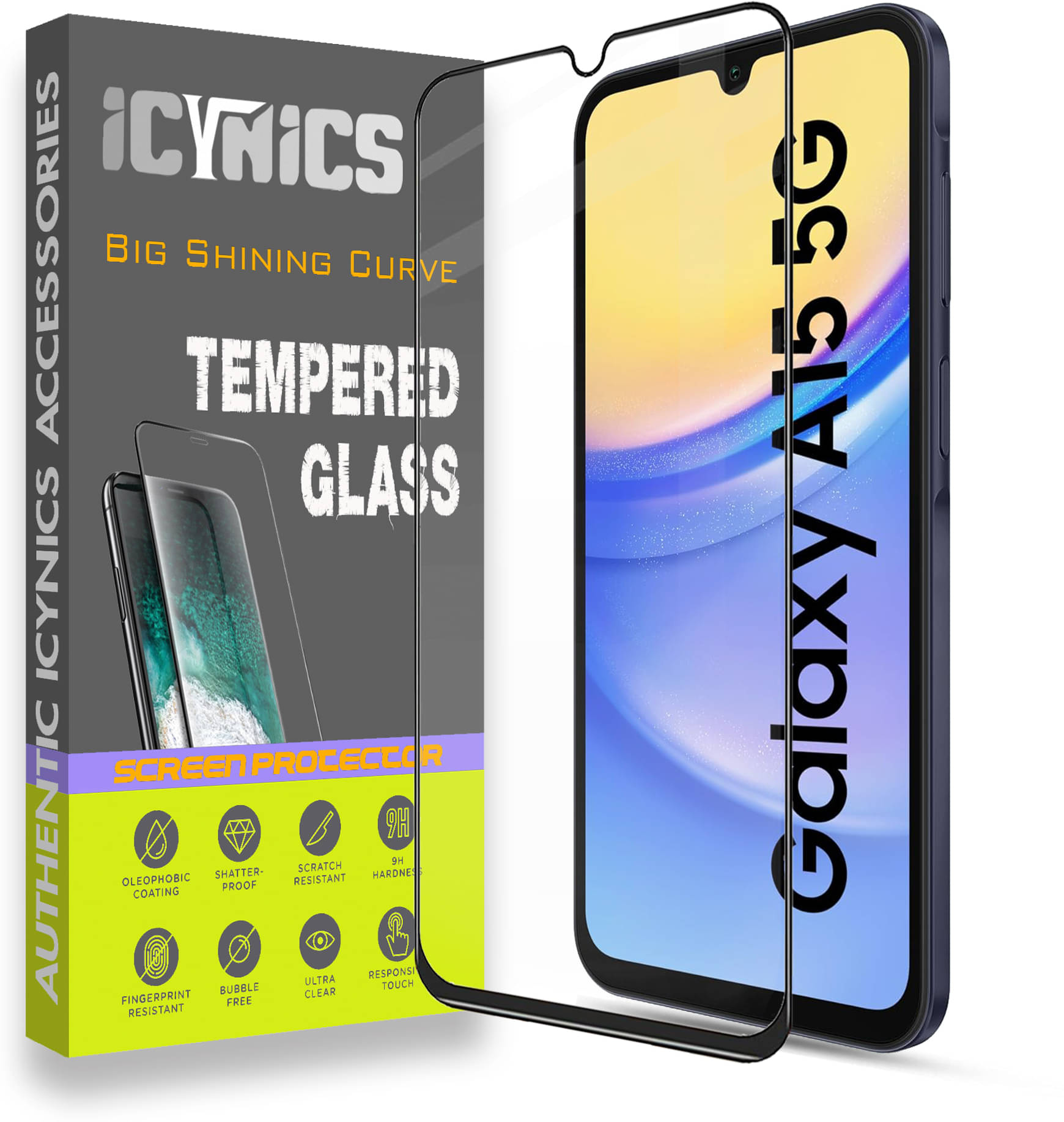     			Icynics Tempered Glass Compatible For Samsung Galaxy A15 5G ( Pack of 1 )