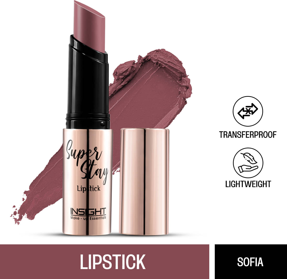     			Insight Brown Matte Lipstick Everyday Nude, Lightweight Comfort, 50gm