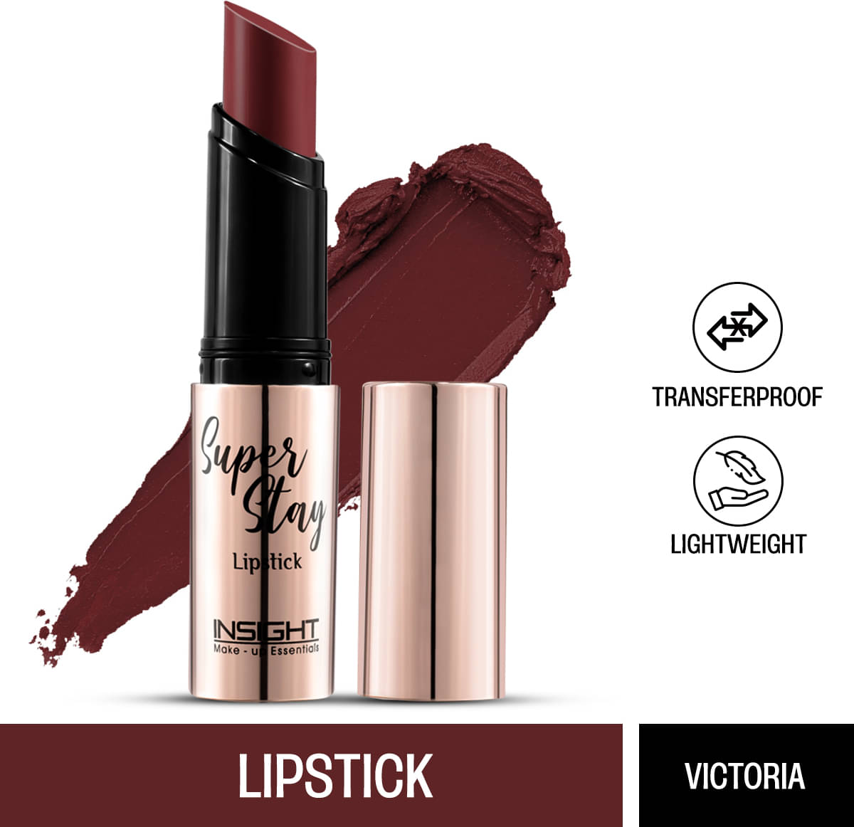 Insight Super Stay Brown Matte Lipstick Lightweight Highly Pigmented For Everyday Look, 50gm Insight Super Stay Brown Matte Lipstick Lightweight Highly Pigmented For Everyday Look, 50gm