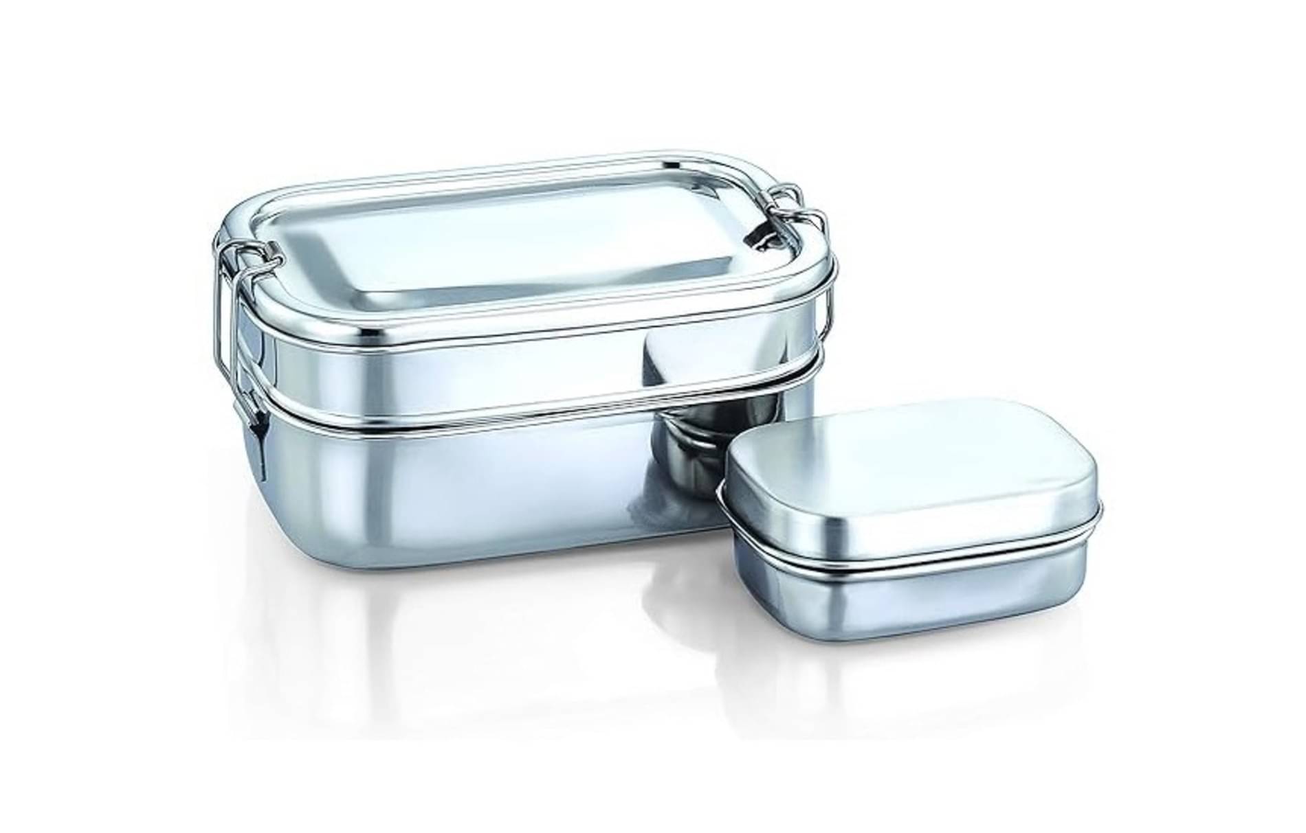     			Kaira's Kitchen World Stainless Steel Lunch Box 3 - Container ( Pack of 1 )