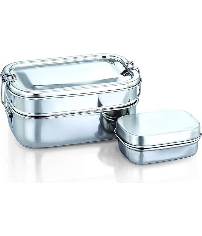 Kaira's Kitchen World Stainless Steel Lunch Box 3 - Container ( Pack of 1 )
