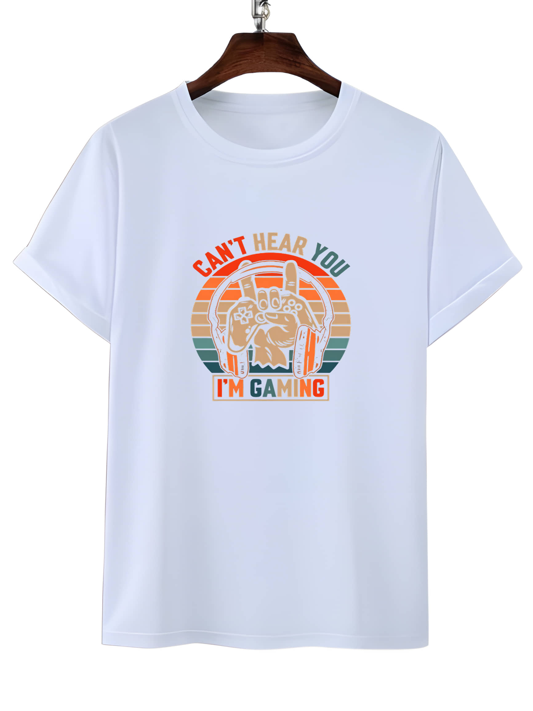 LUXELOOT Polyester Regular Fit Printed Half Sleeves Men's Round T-Shirt - White ( Pack of 1 )