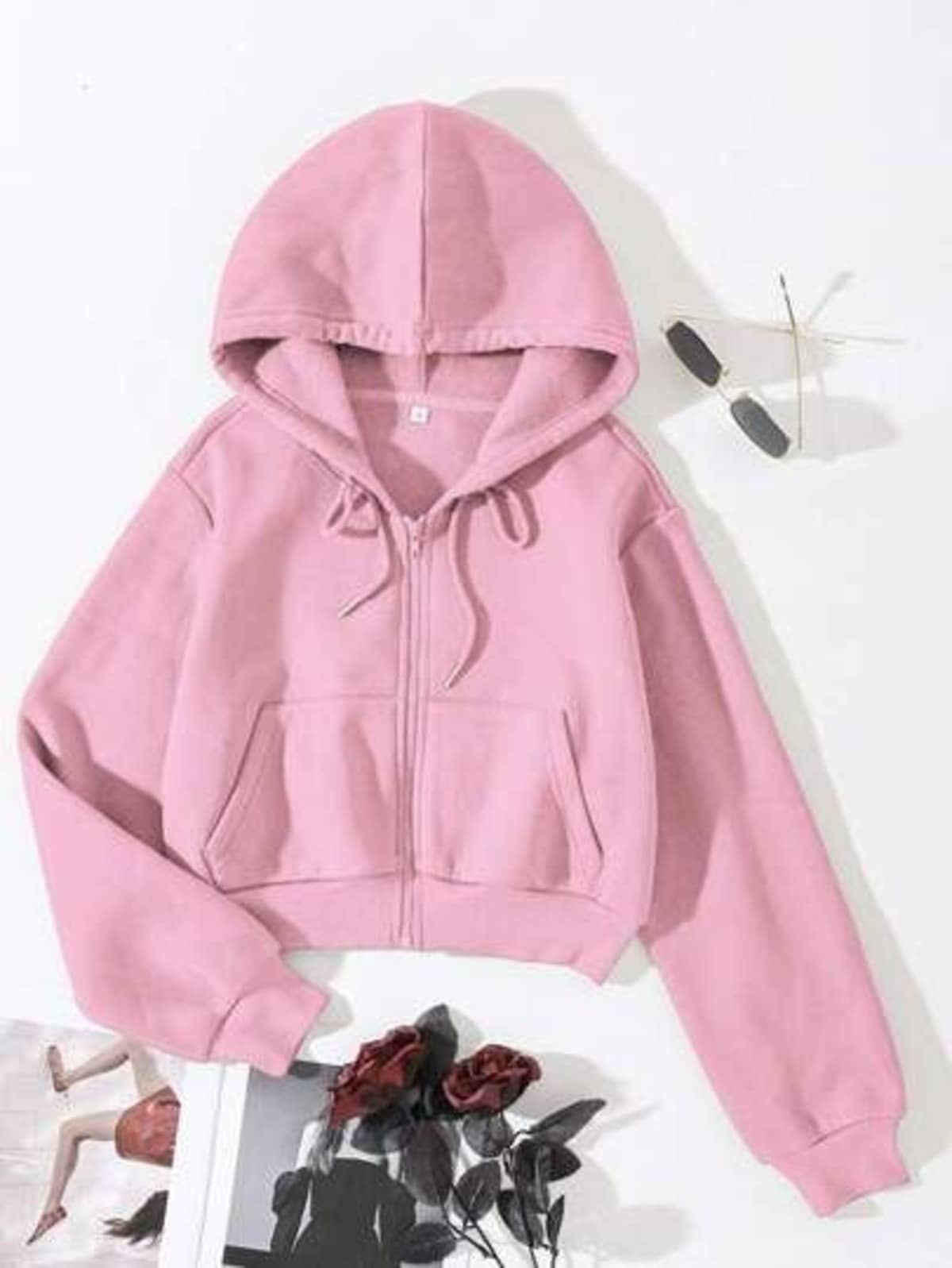 RAABTA FASHIION Women Fleece Sweatshirt For ( Pink )