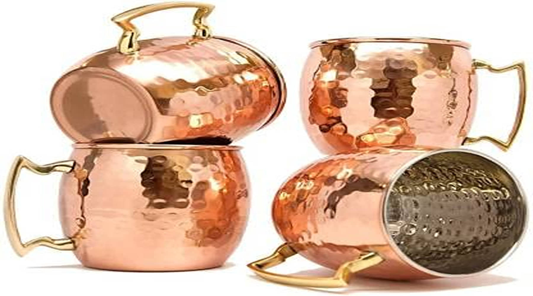Shakuntla Vintage Cup Set 2 Abstract Copper Saucer 250 ml ( Pack of 4 )
