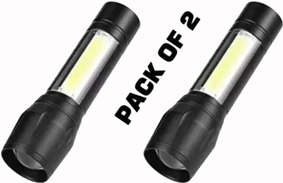 Stylopunk - 2W Rechargeable Flashlight Torch ( Pack of 2 ) Stylopunk - 2W Rechargeable Flashlight Torch ( Pack of 2 )
