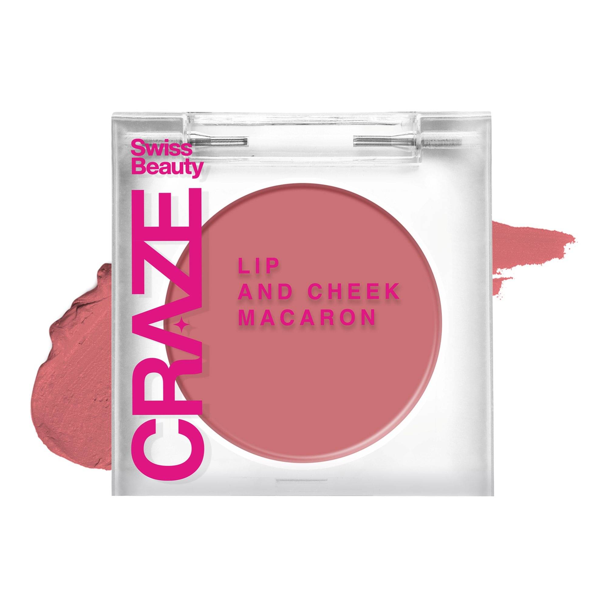     			Swiss Beauty CRAZE Lip and Cheek Macaron With Vitamin E and Olive Oil , Pink Jelly (Pack of 1)