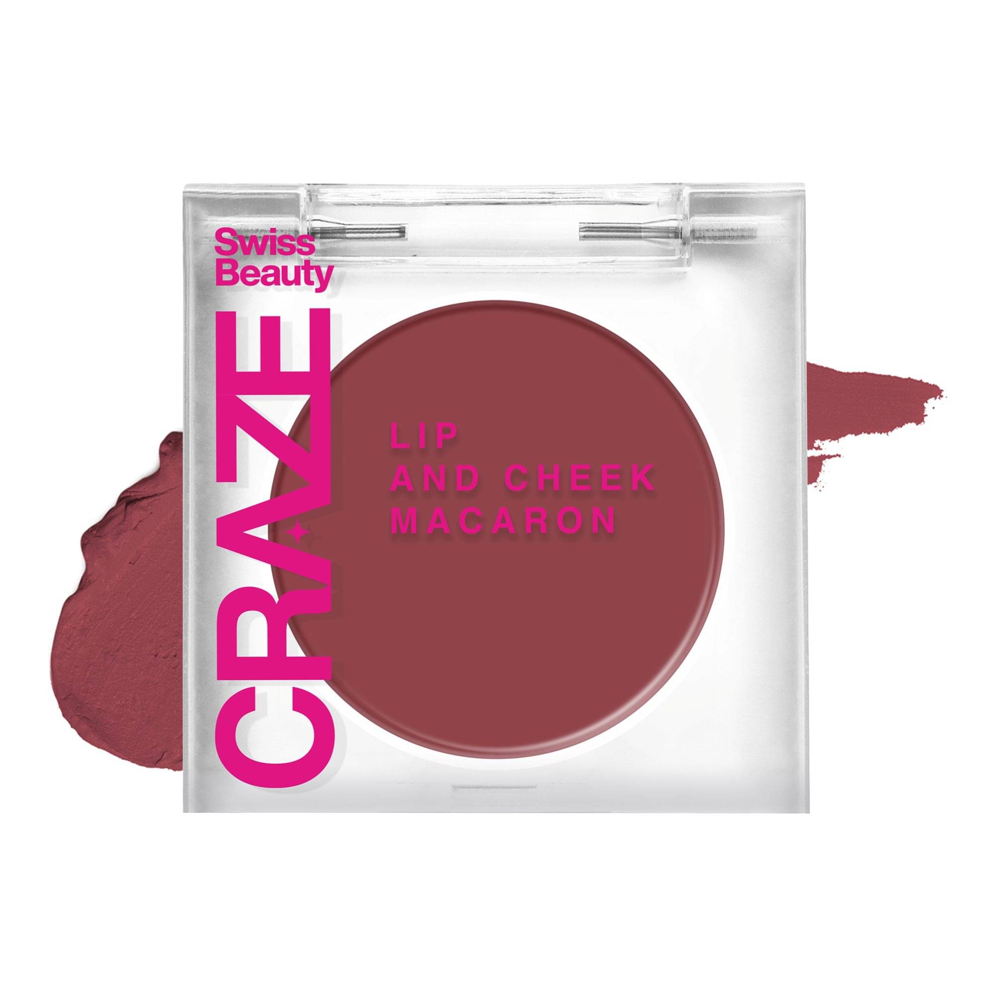     			Swiss Beauty CRAZE Lip and Cheek Macaron With Vitamin E and Olive Oil , Strawberry (Pack of 1)