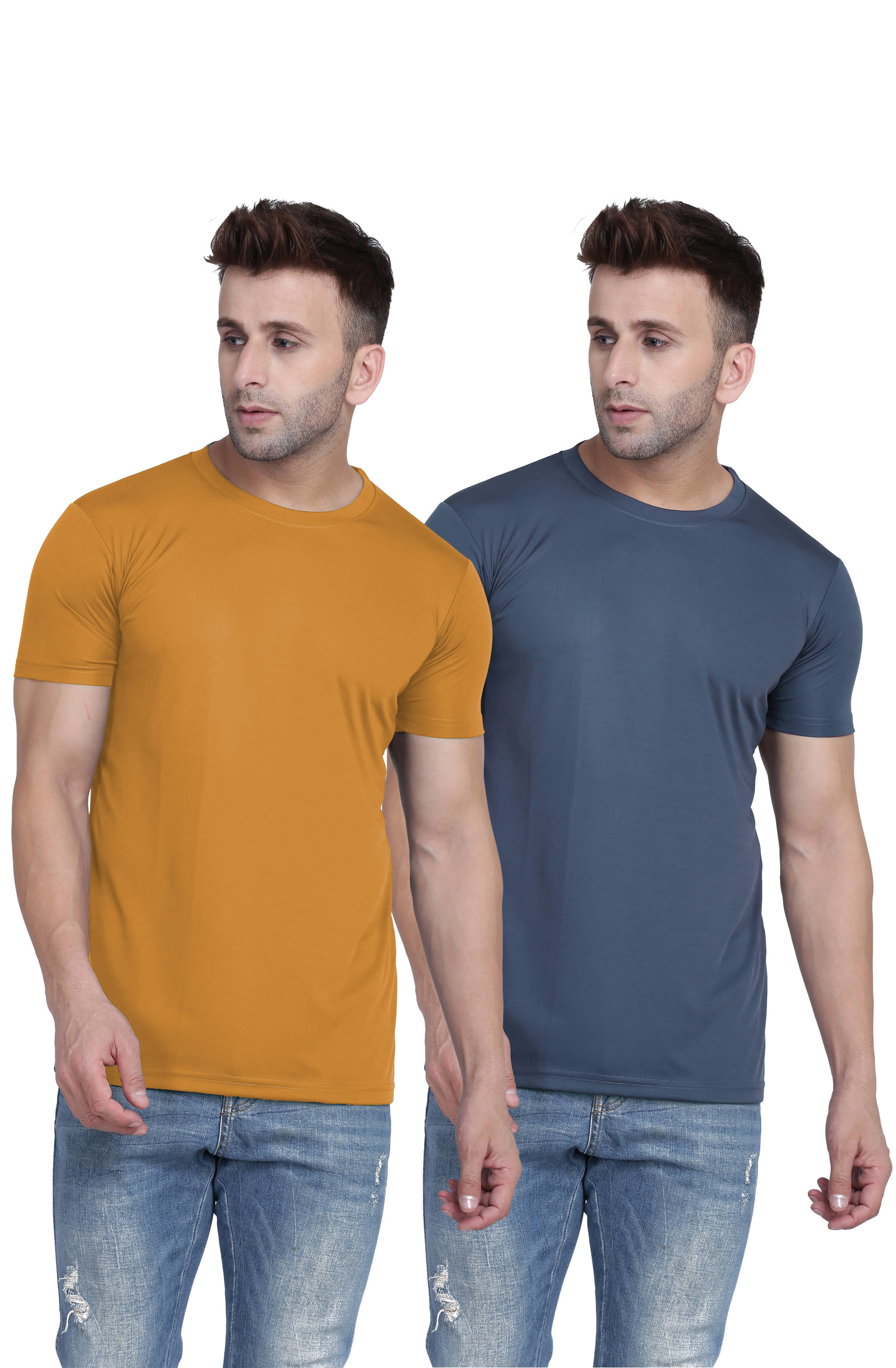 TQH Polyester Slim Fit Solid Half Sleeves Men's Round T-Shirt - Multicolor6 ( Pack of 2 ) TQH Polyester Slim Fit Solid Half Sleeves Men's Round T-Shirt - Multicolor6 ( Pack of 2 )
