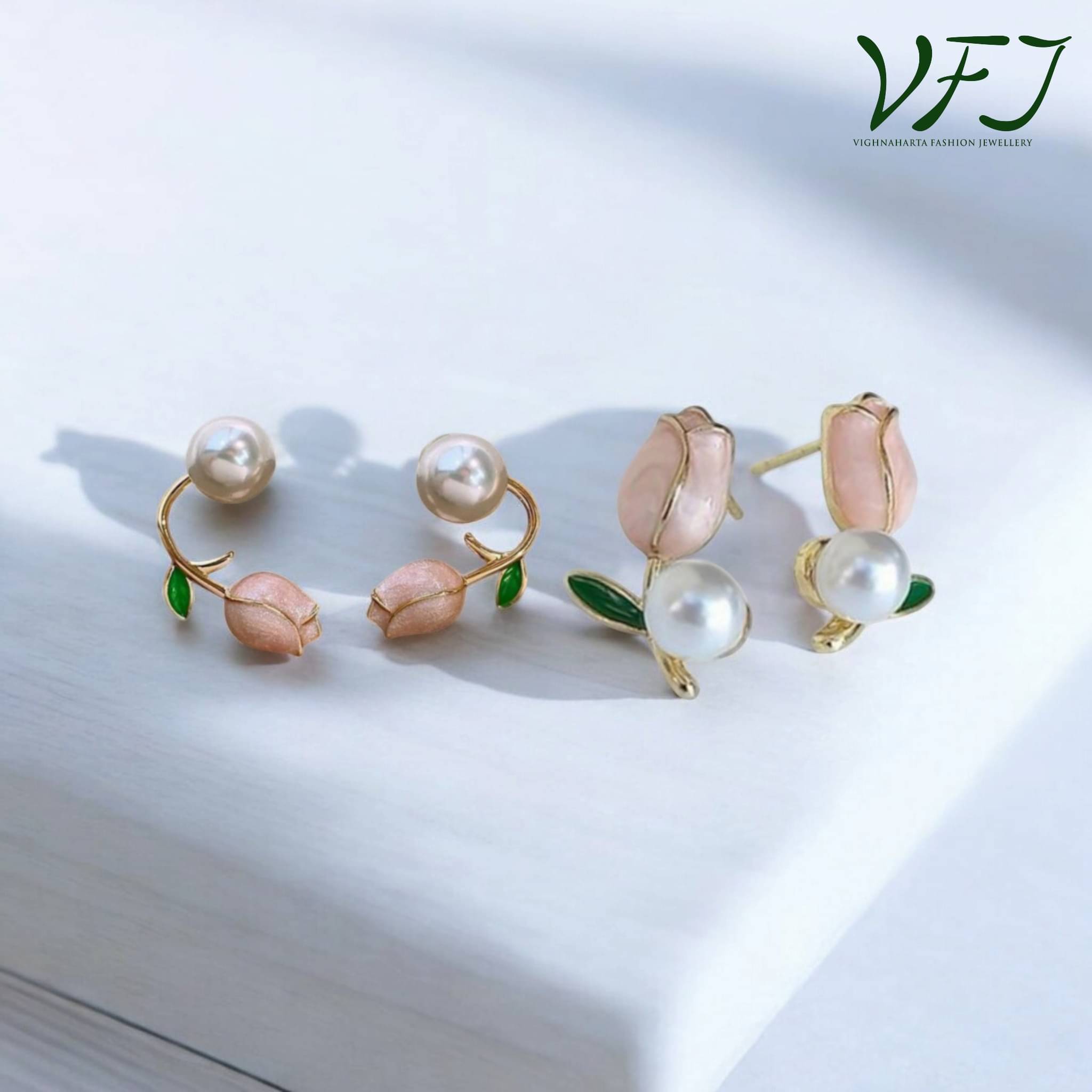     			Vighnaharta Multi Color Stud Earrings ( Pack of 2 )