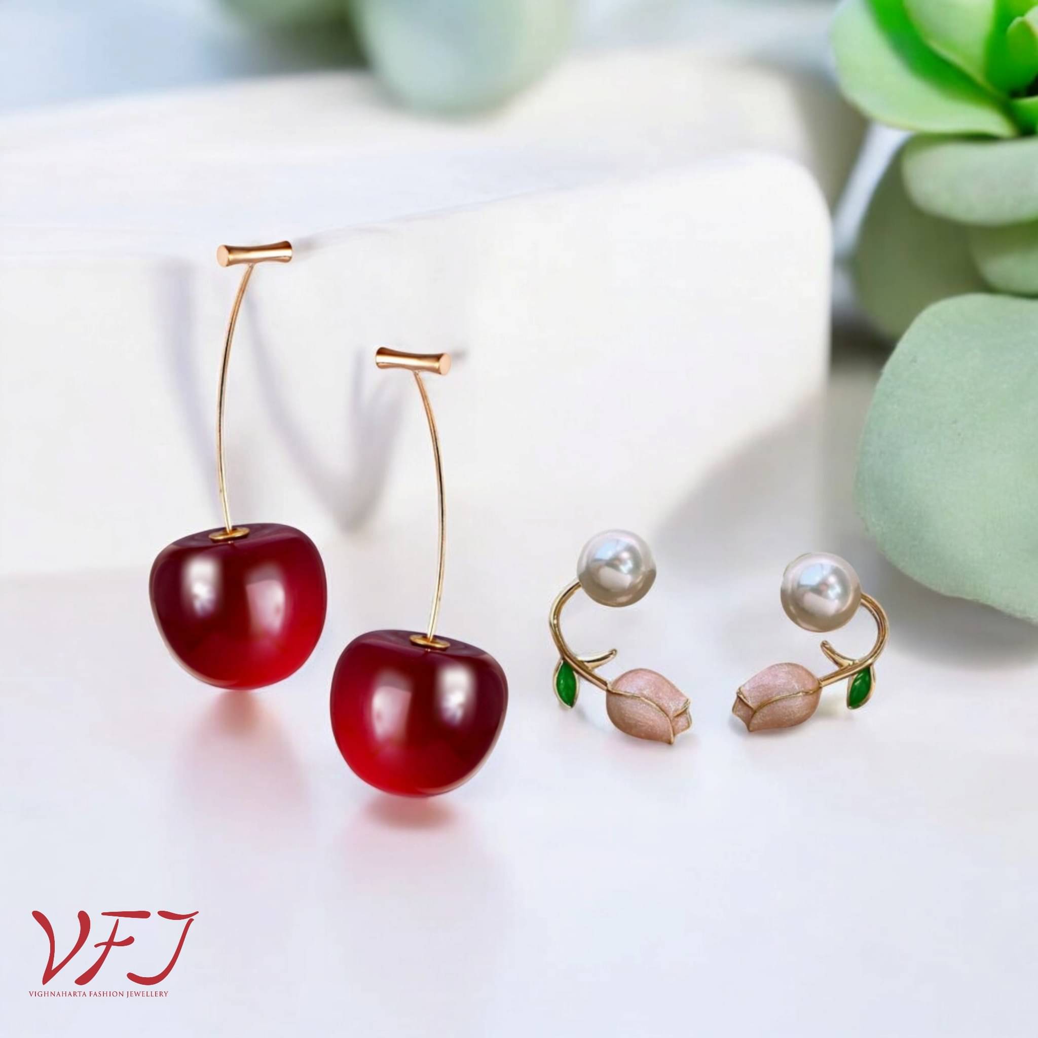     			Vighnaharta Multi Color Stud Earrings ( Pack of 2 )