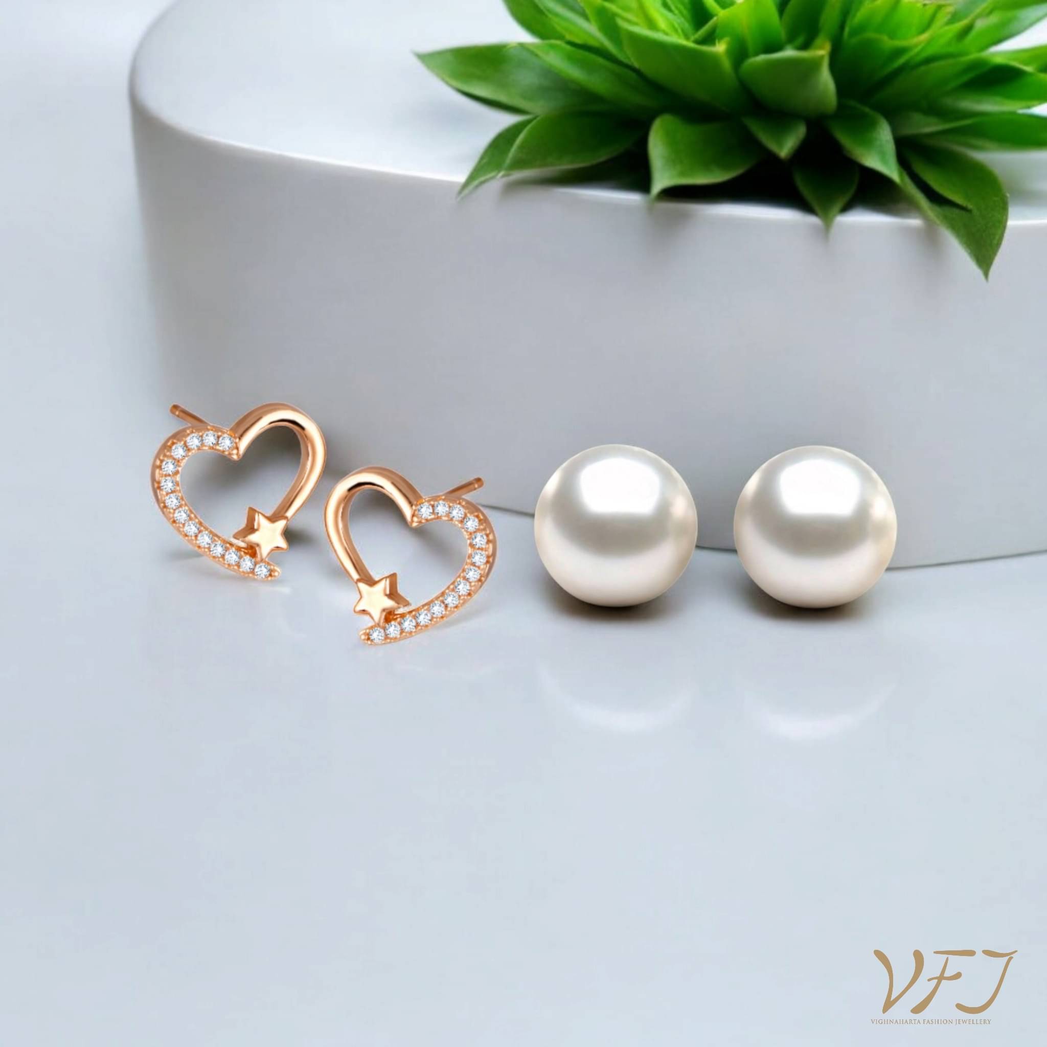     			Vighnaharta Multi Color Stud Earrings ( Pack of 2 )