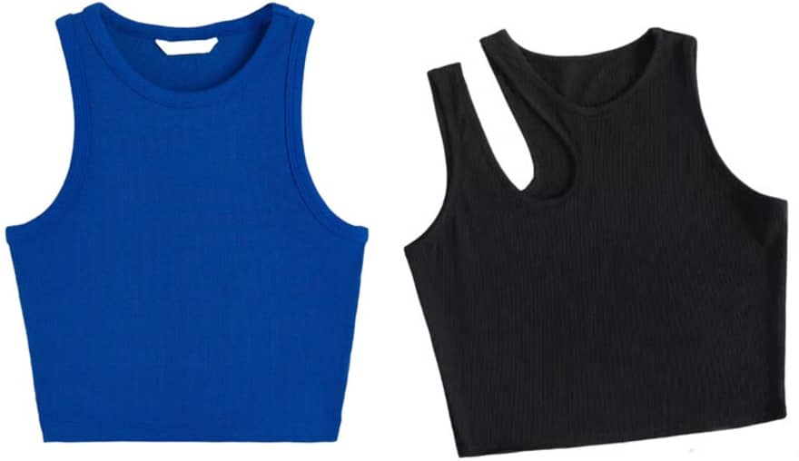 holdvalley Women's Cotton Blend Crop Top ( Black )