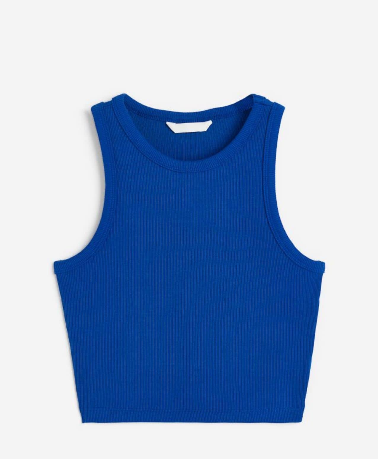 holdvalley Women's Cotton Blend Crop Top ( Blue )