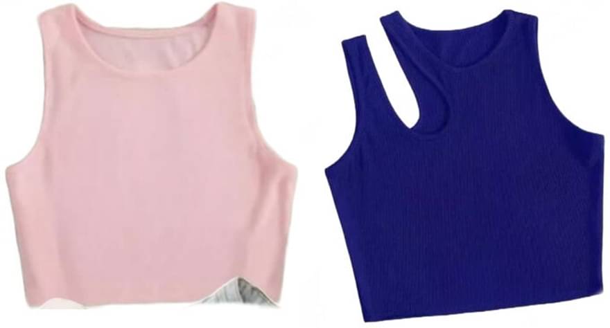    			holdvalley Women's Cotton Blend Crop Top ( Blue )