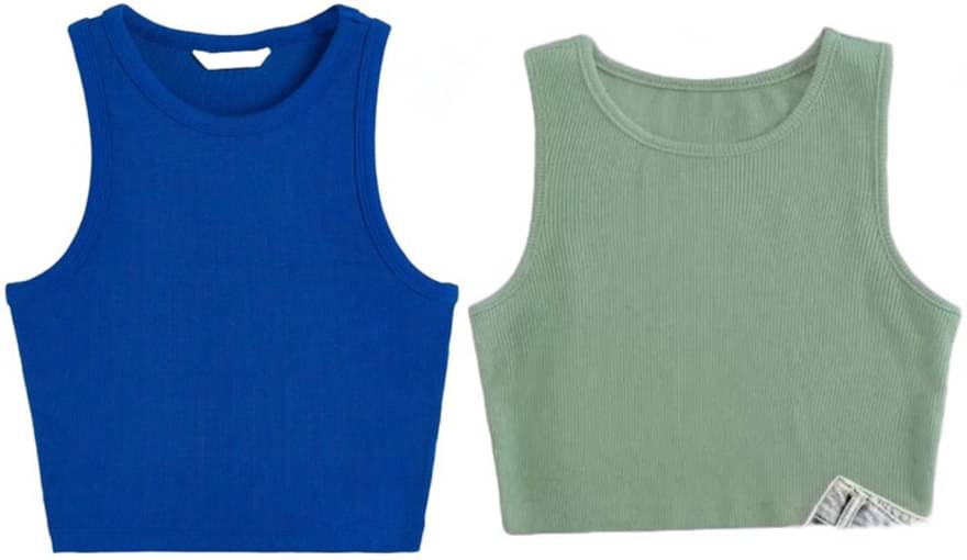 holdvalley Women's Cotton Blend Crop Top ( Green ) holdvalley Women's Cotton Blend Crop Top ( Green )